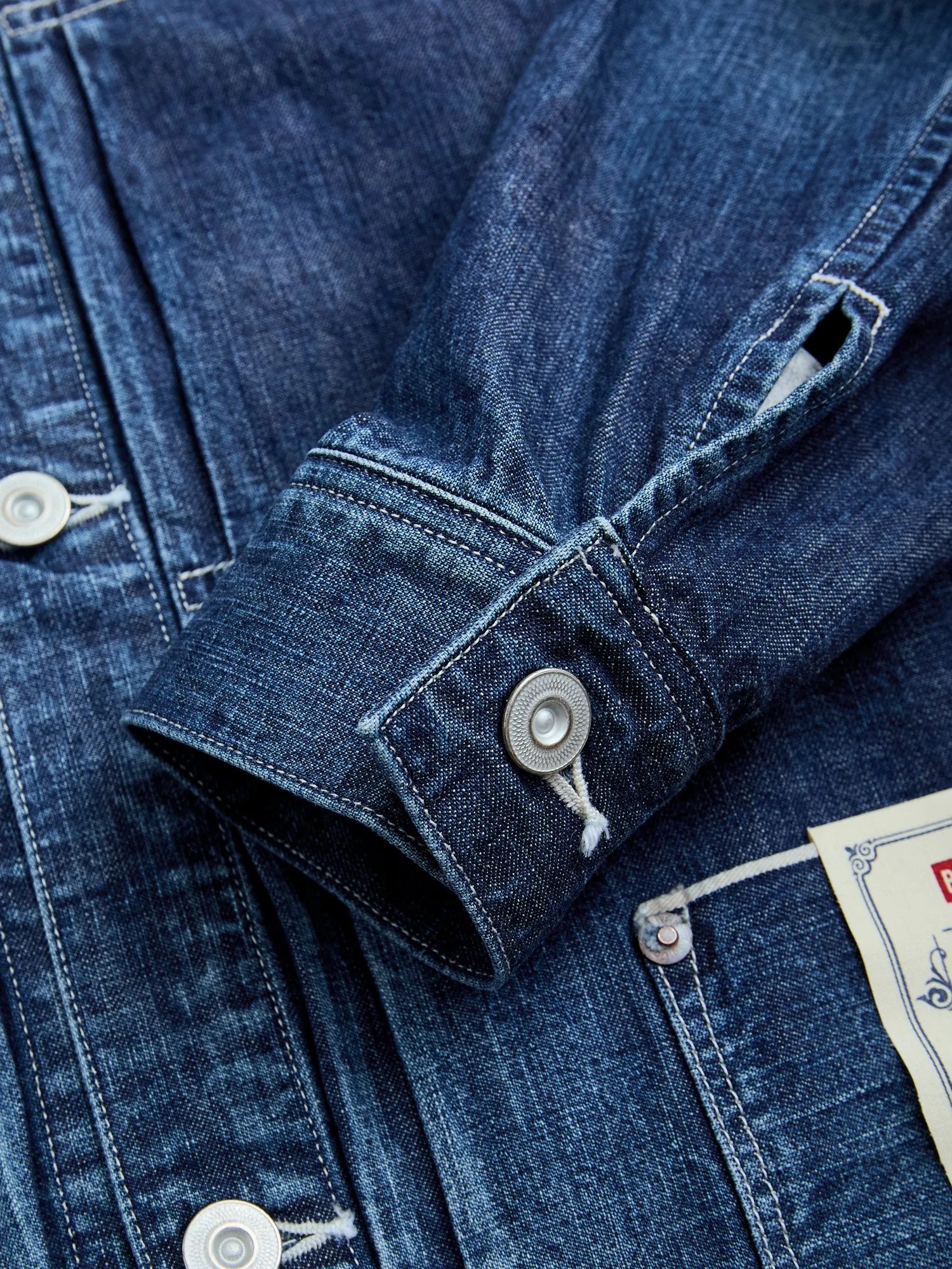 10.5oz Selvedge Denim Miner's Jacket in Washed Indigo