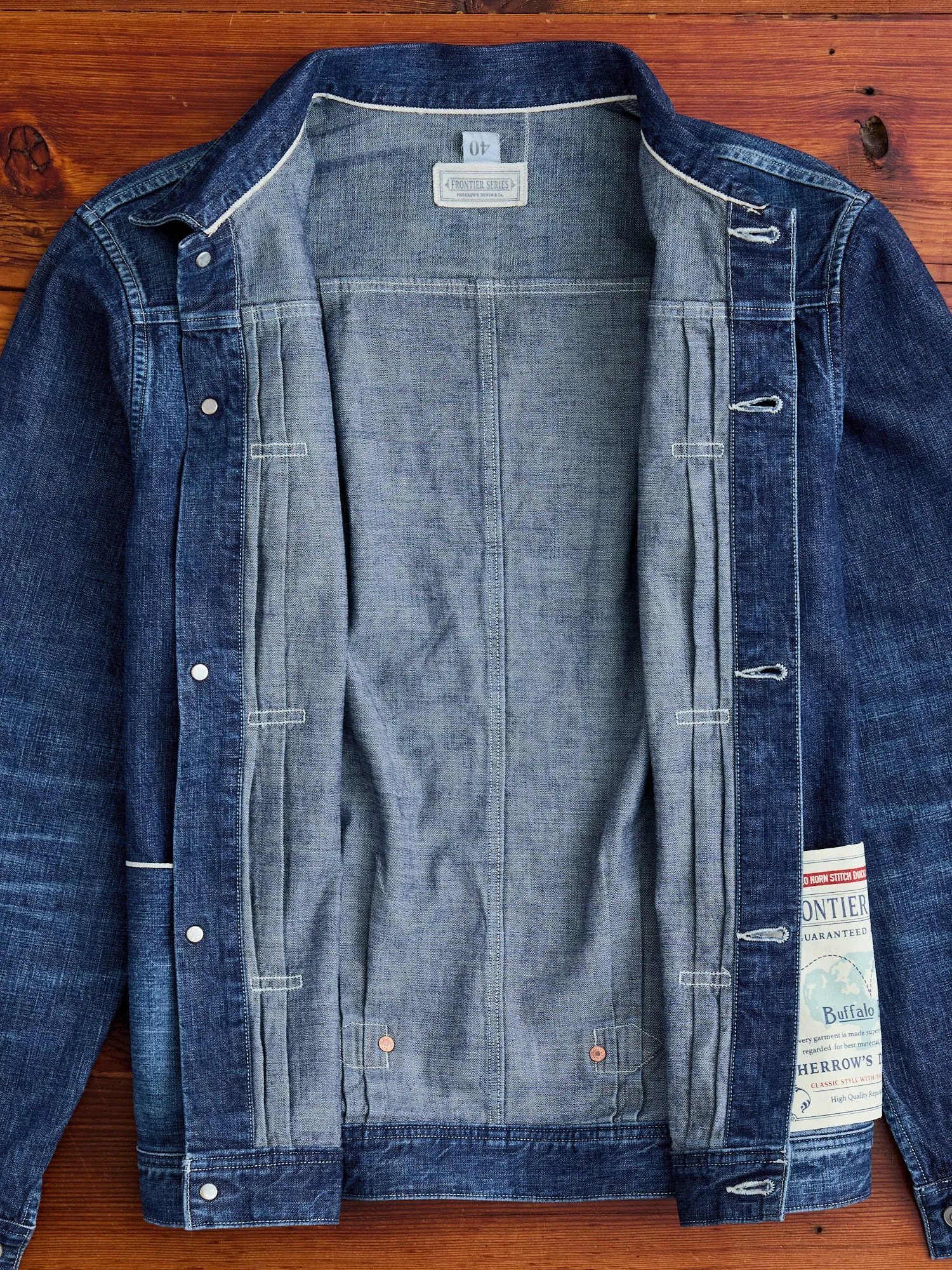 10.5oz Selvedge Denim Miner's Jacket in Washed Indigo