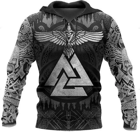 3D Digital Nordic Viking Designed Printed Hoodies