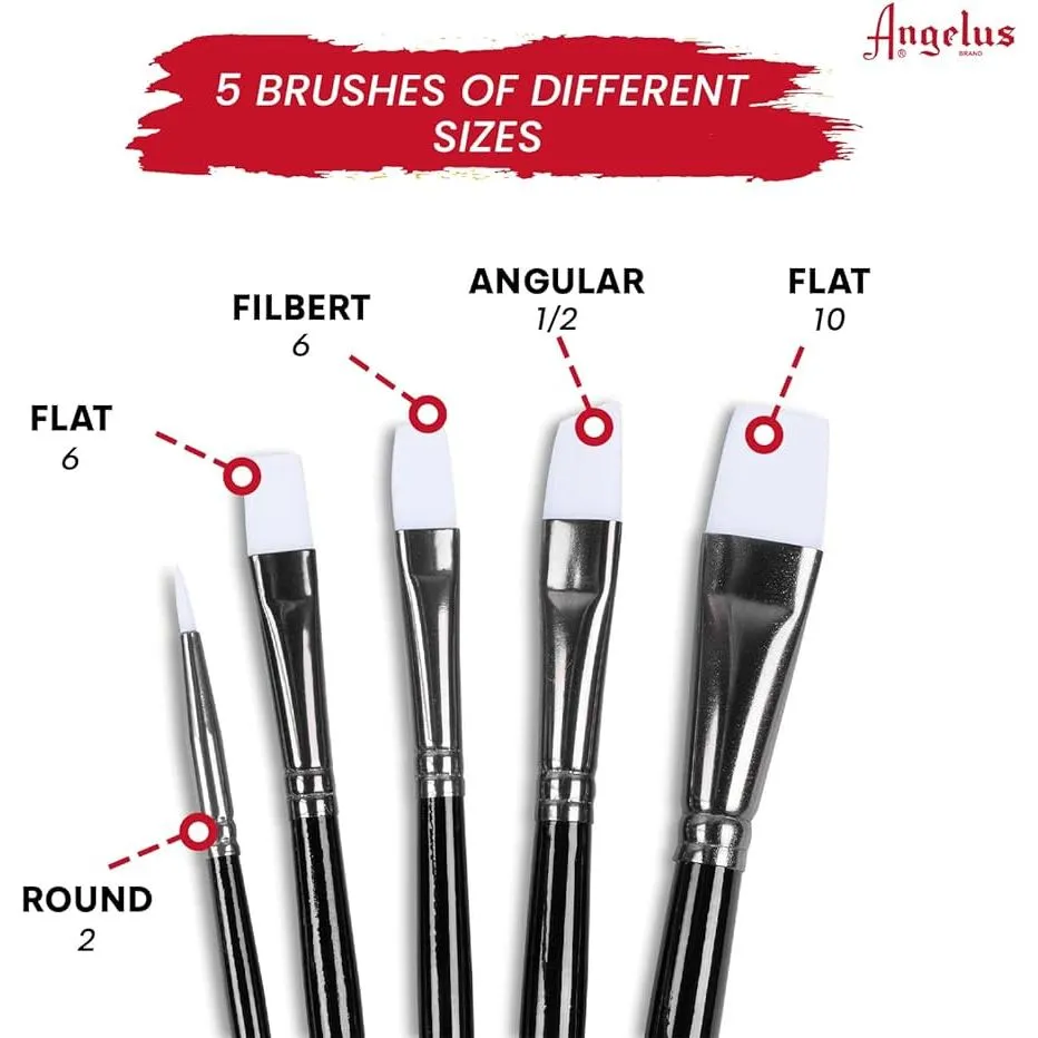 Angelus 5 Piece Paint Brush Set