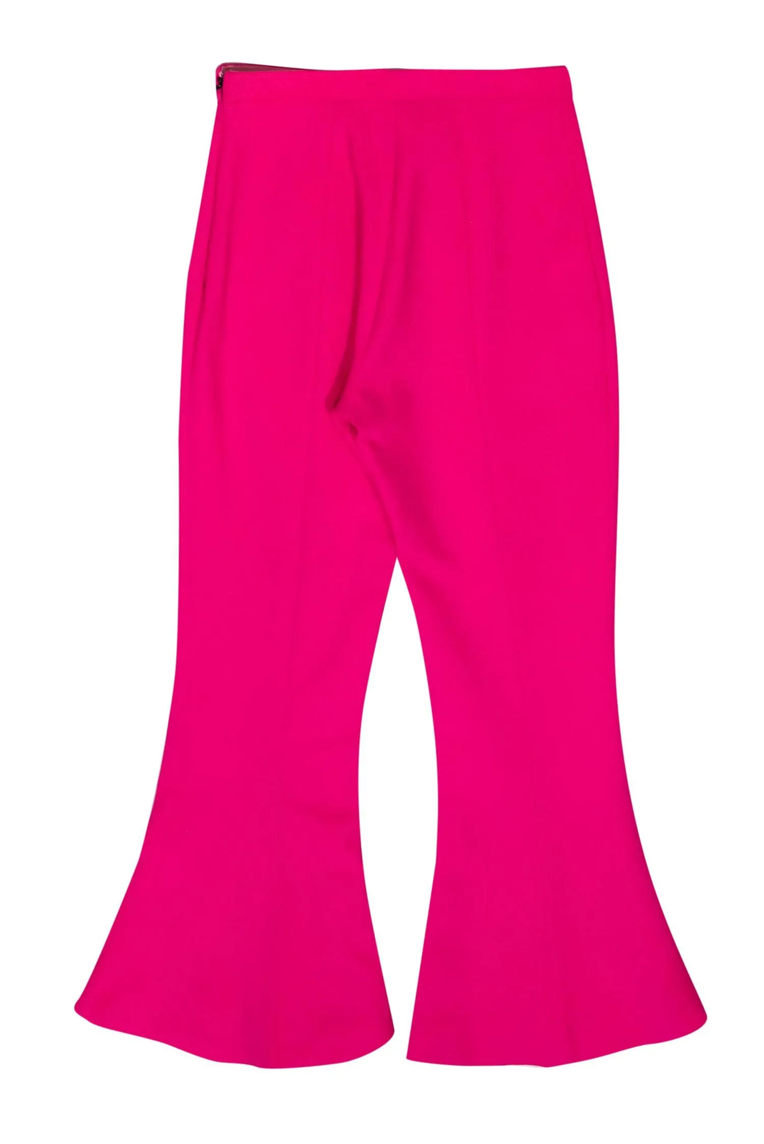 Antonio Berardi - Hot Pink High Waist Flared Wool Blend Trousers Sz 0