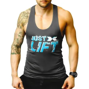 CoreX Fitness Just Lift Stringer Mens Training Vest - Grey