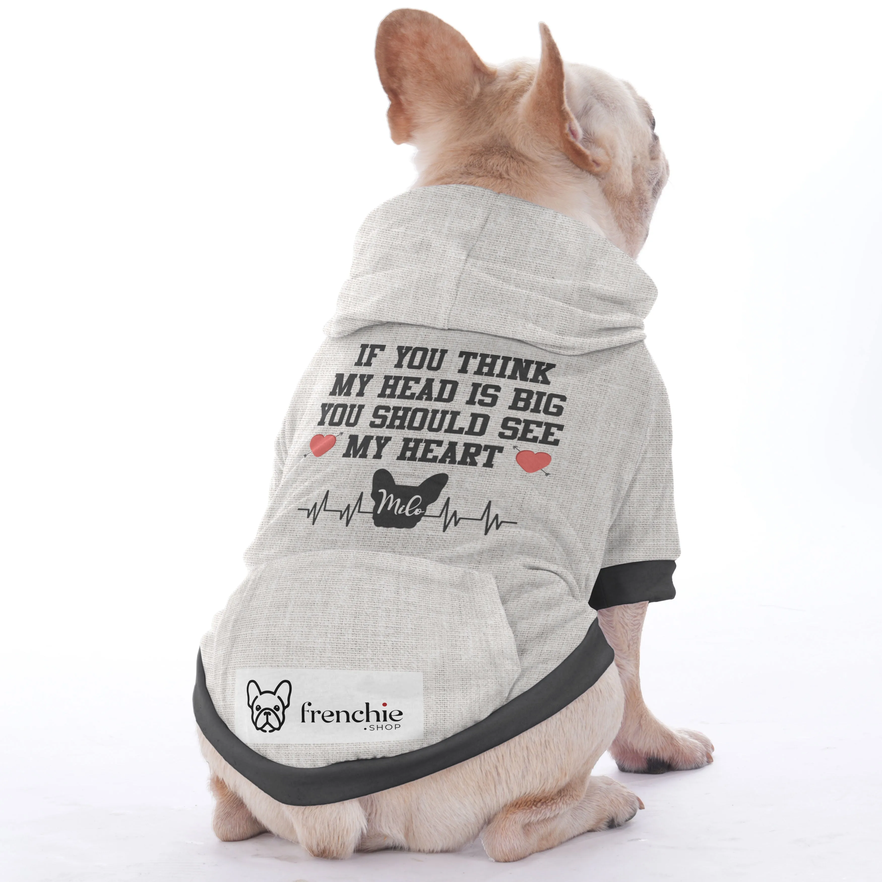 Custom French Bulldog Hoodies Featuring Your Frenchie's Name  | Frenchie Shop Original