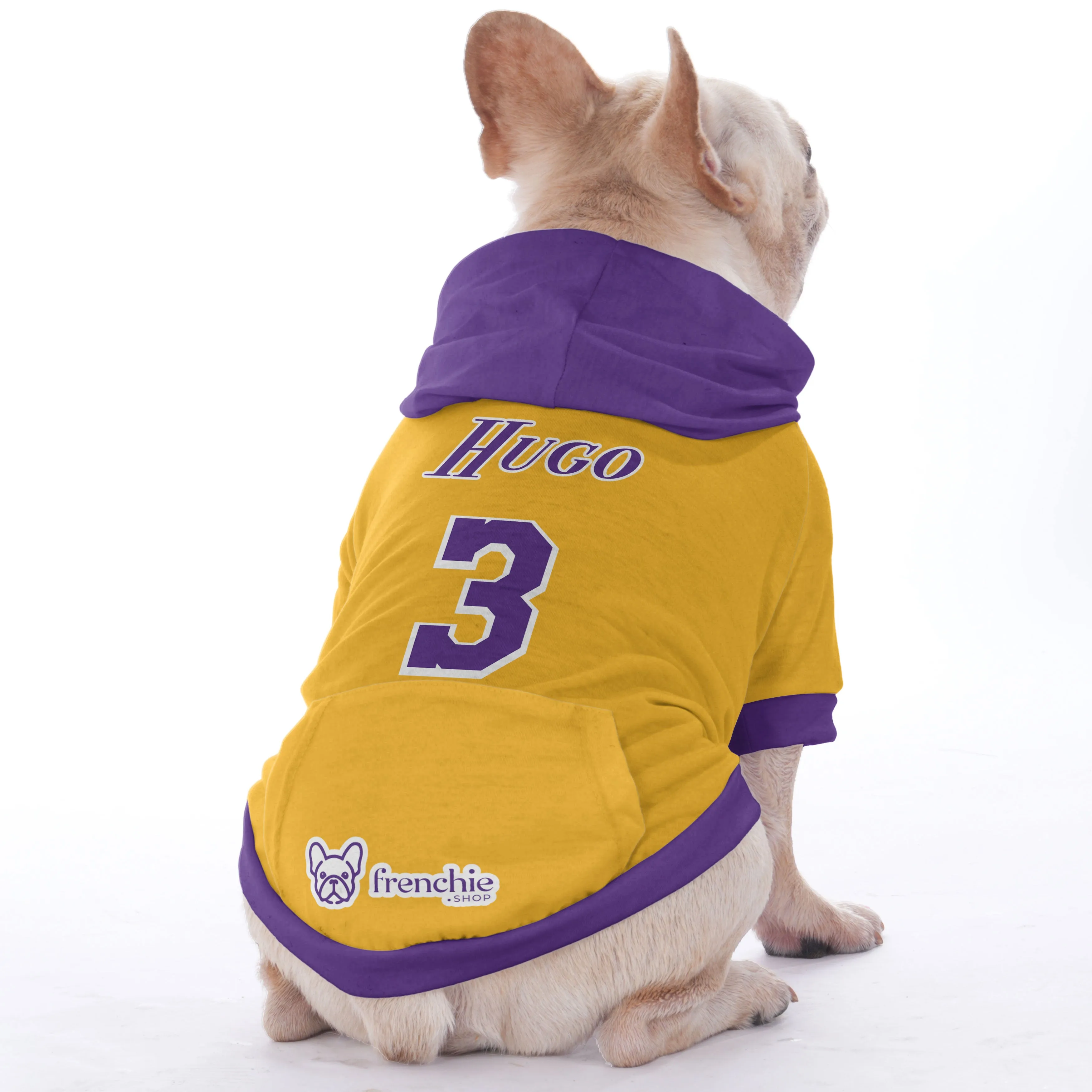 Customizable French Bulldog Hoodies with Your Pet’s Name & Number | Frenchie Shop Original