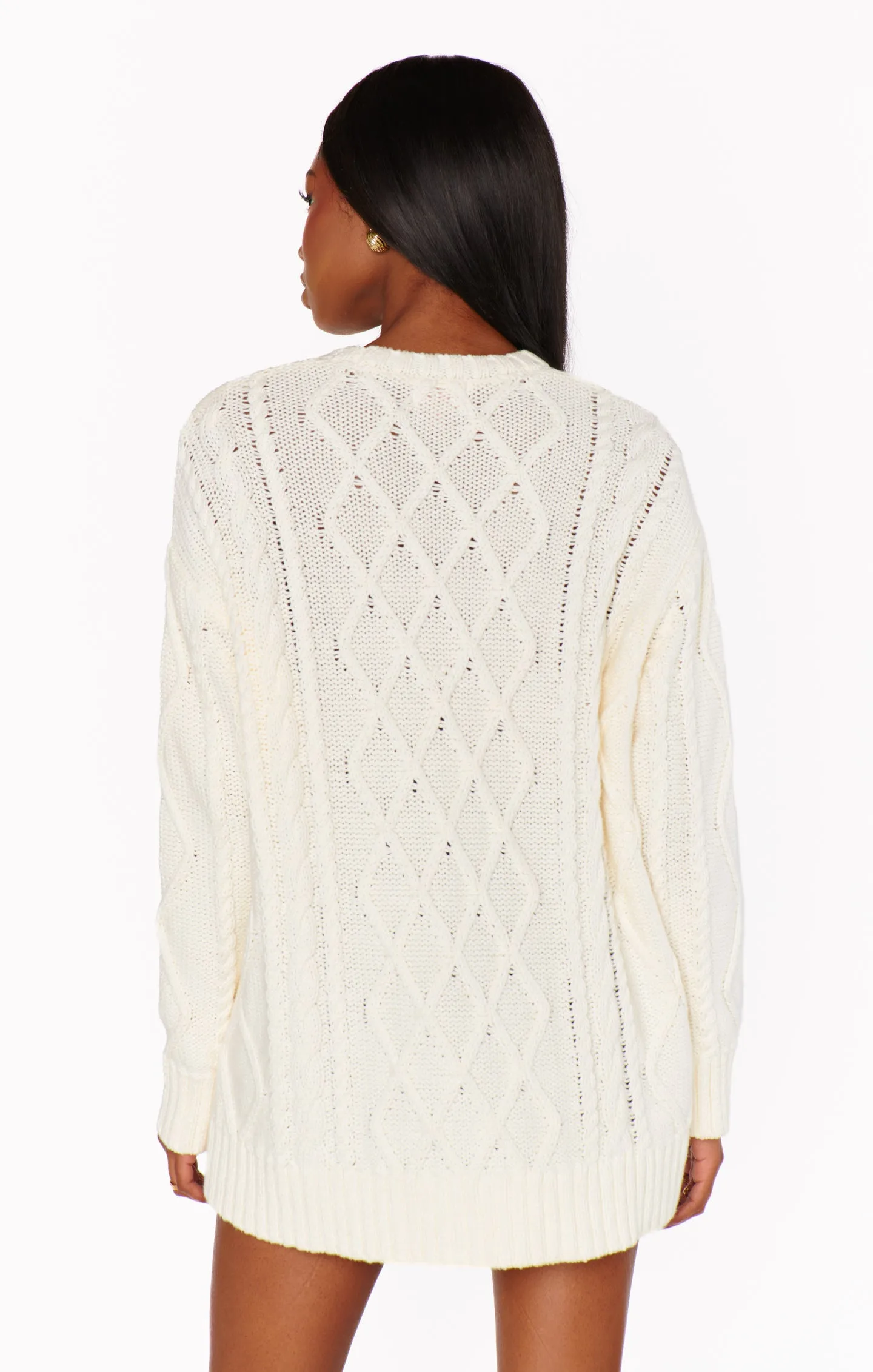 Day to Day Sweater ~ Cream Cable Knit