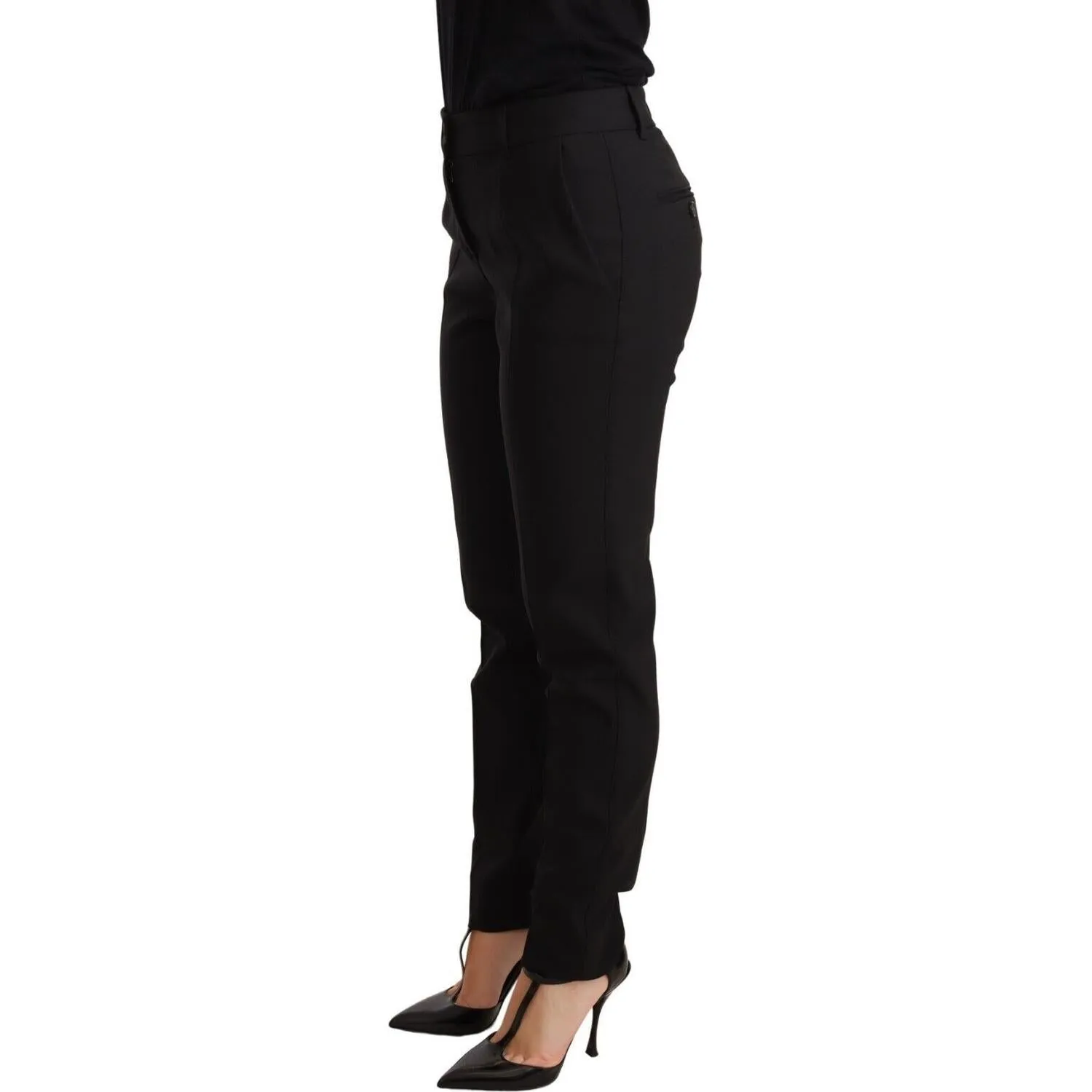 Dolce & Gabbana Elegant Tapered Virgin Wool Trousers