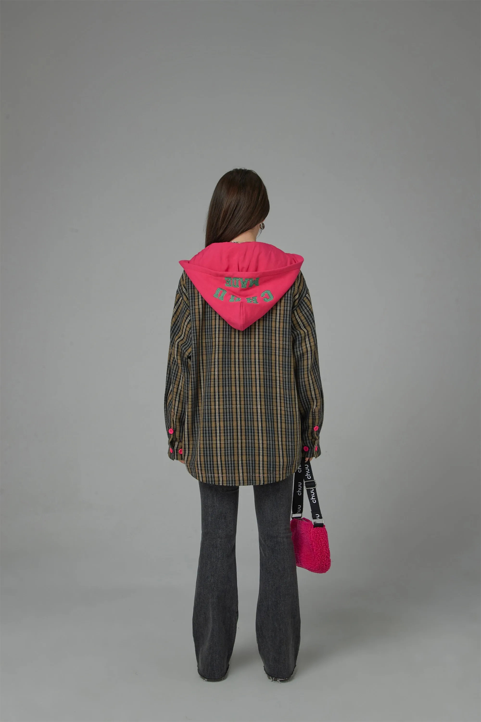 Easy Loving Me Vintage Check Hooded Shirt