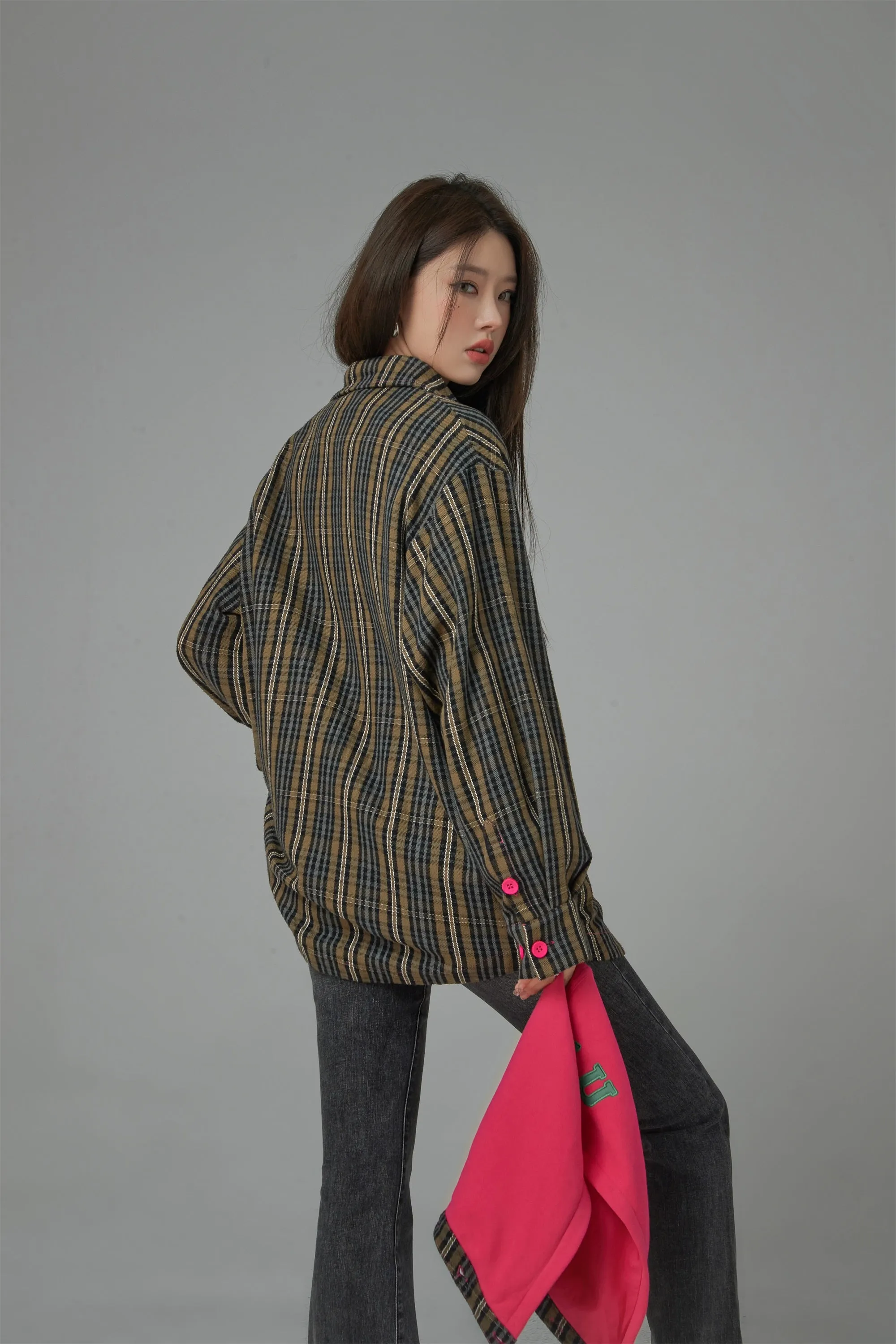 Easy Loving Me Vintage Check Hooded Shirt