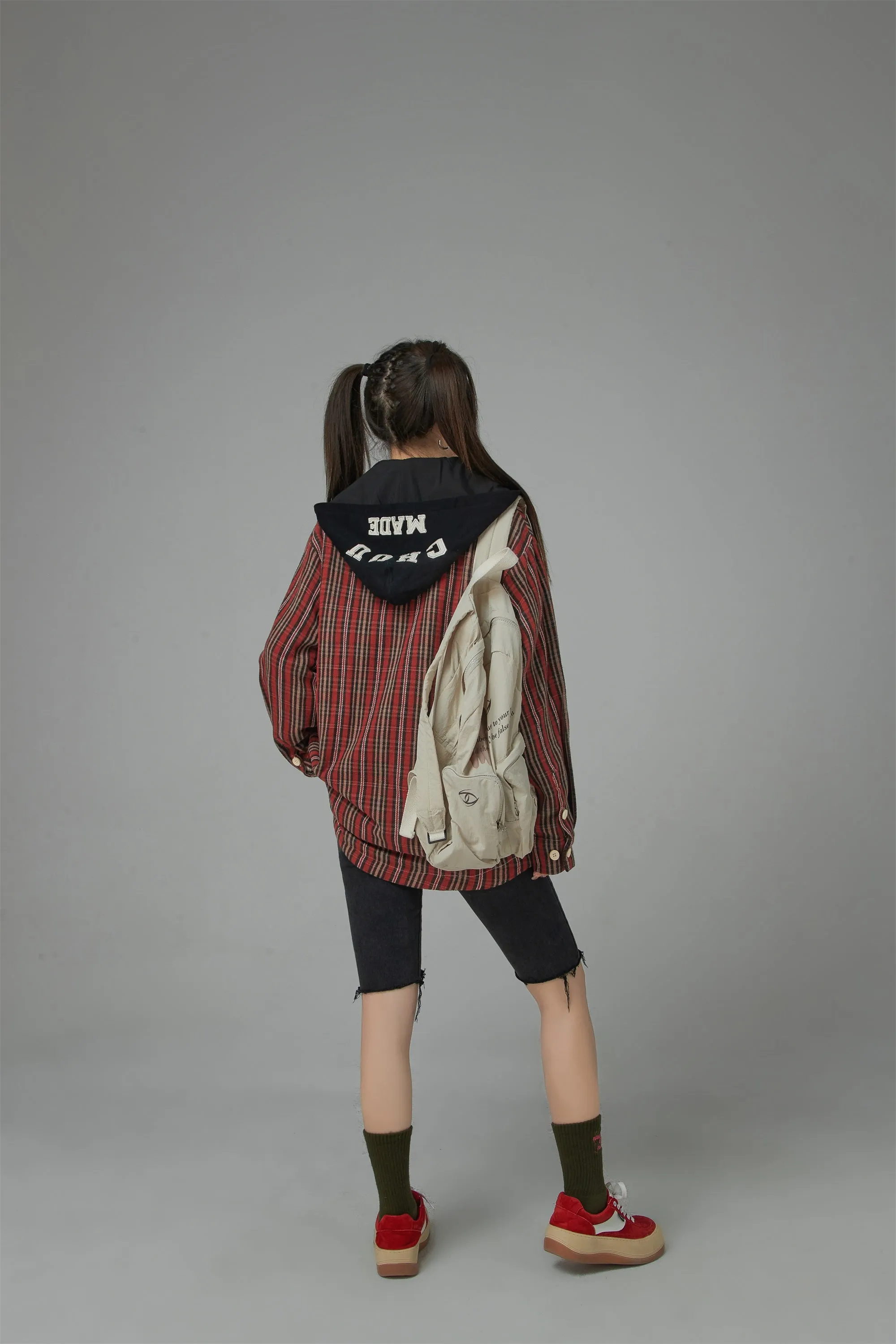 Easy Loving Me Vintage Check Hooded Shirt