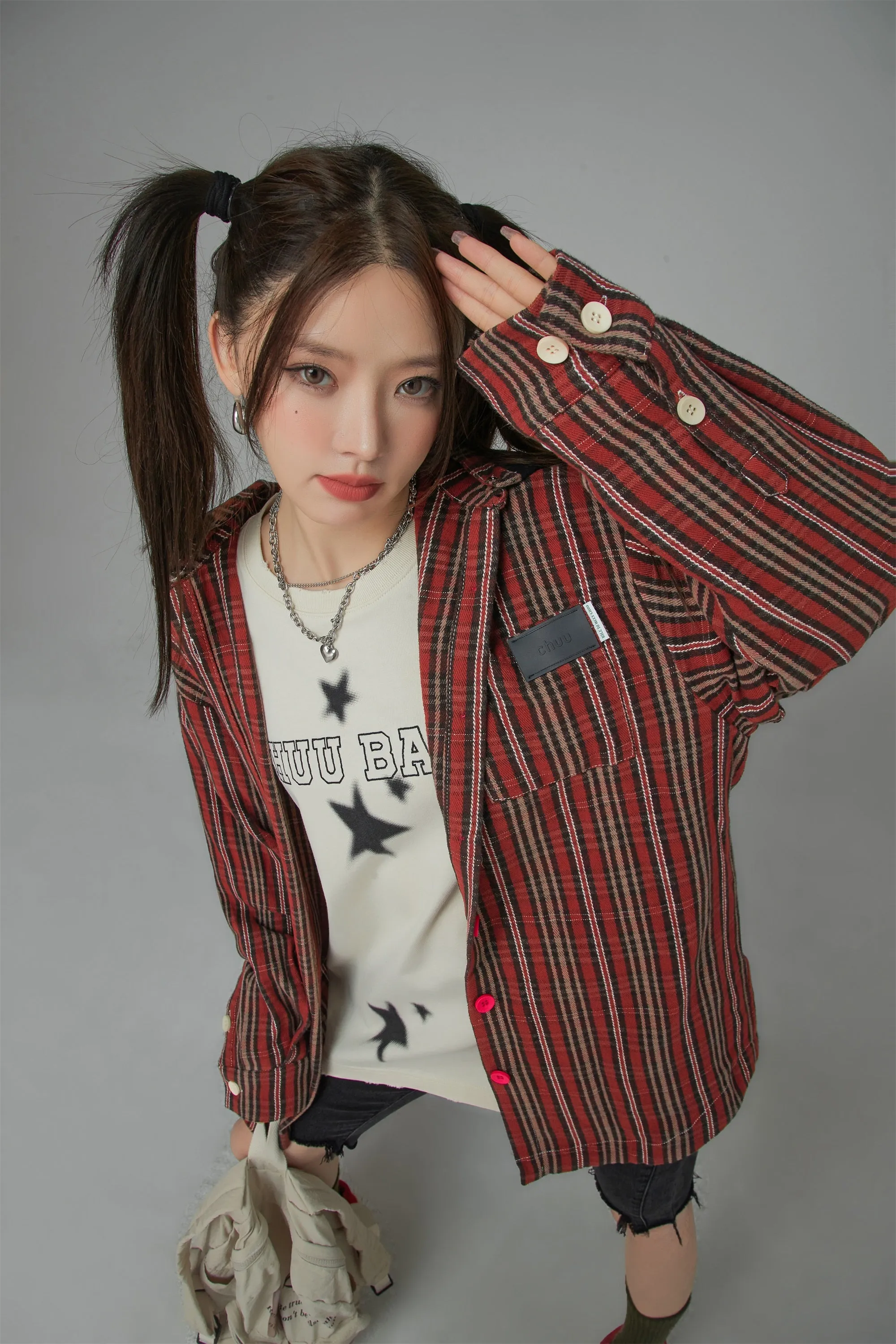 Easy Loving Me Vintage Check Hooded Shirt