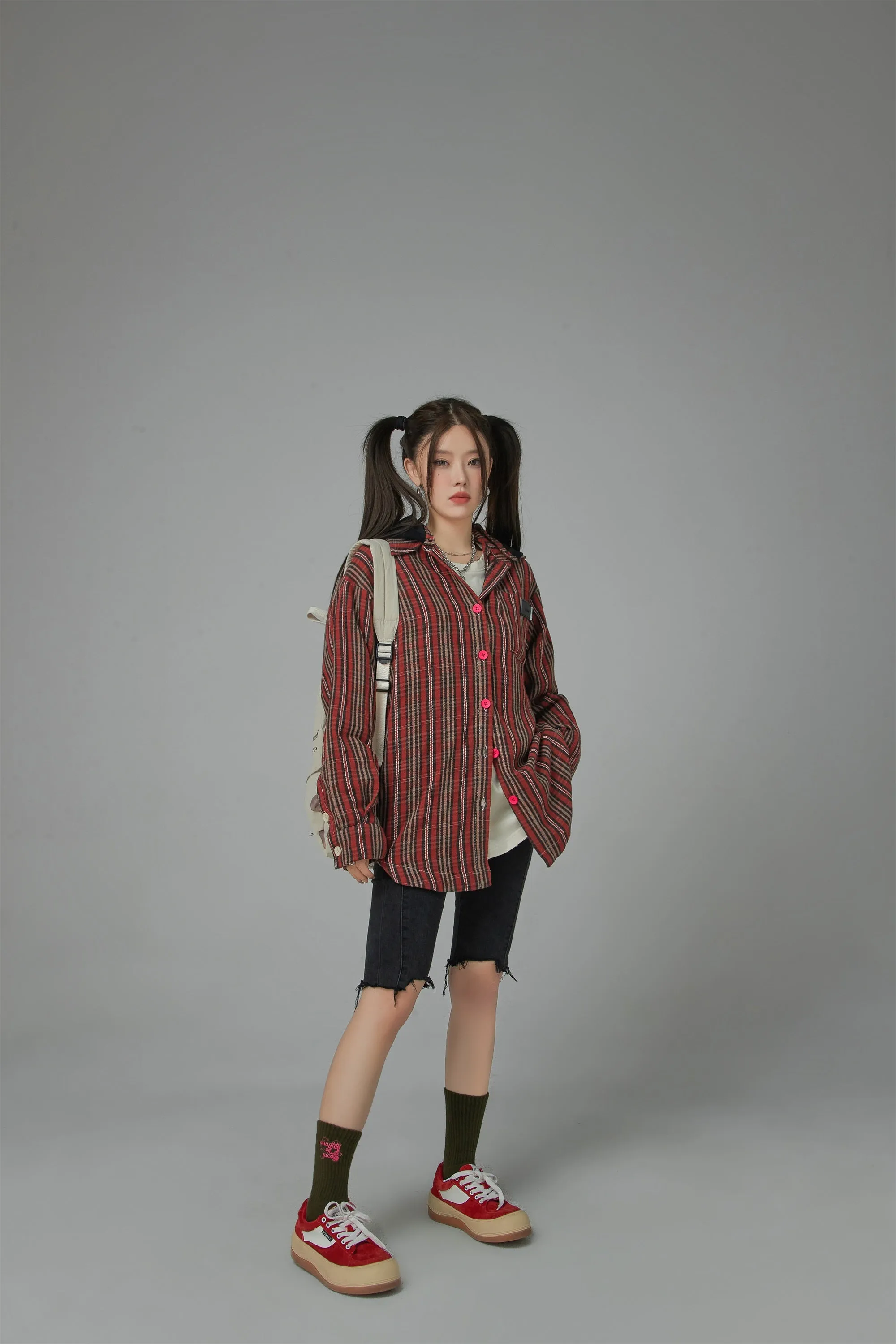 Easy Loving Me Vintage Check Hooded Shirt