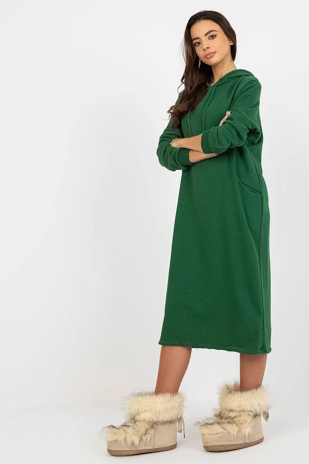 Effortless Chic Hooded Sweat Dress