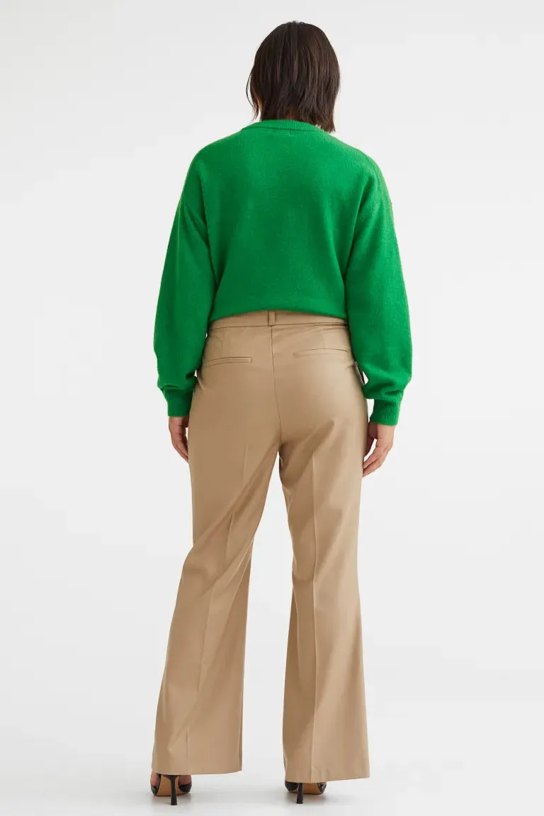 Elegant flared trousers H&M, beige