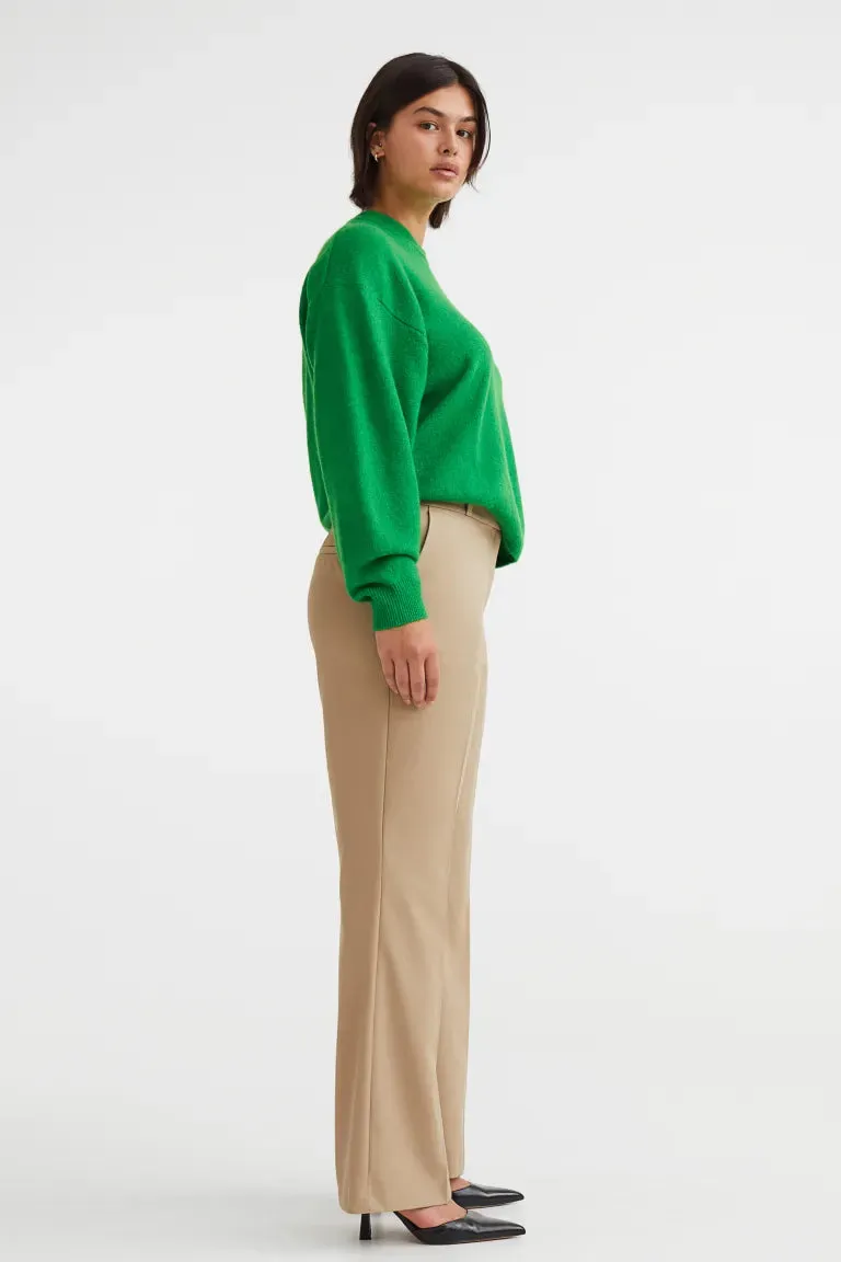 Elegant flared trousers H&M, beige