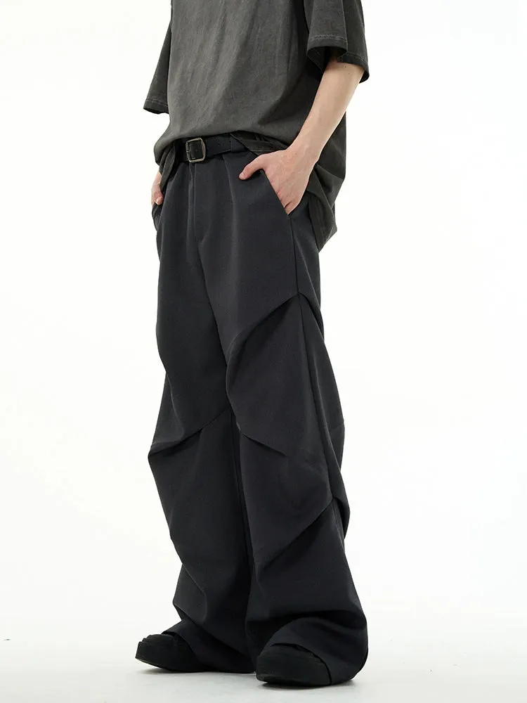 Elegant Pleated Wide-Leg Trousers