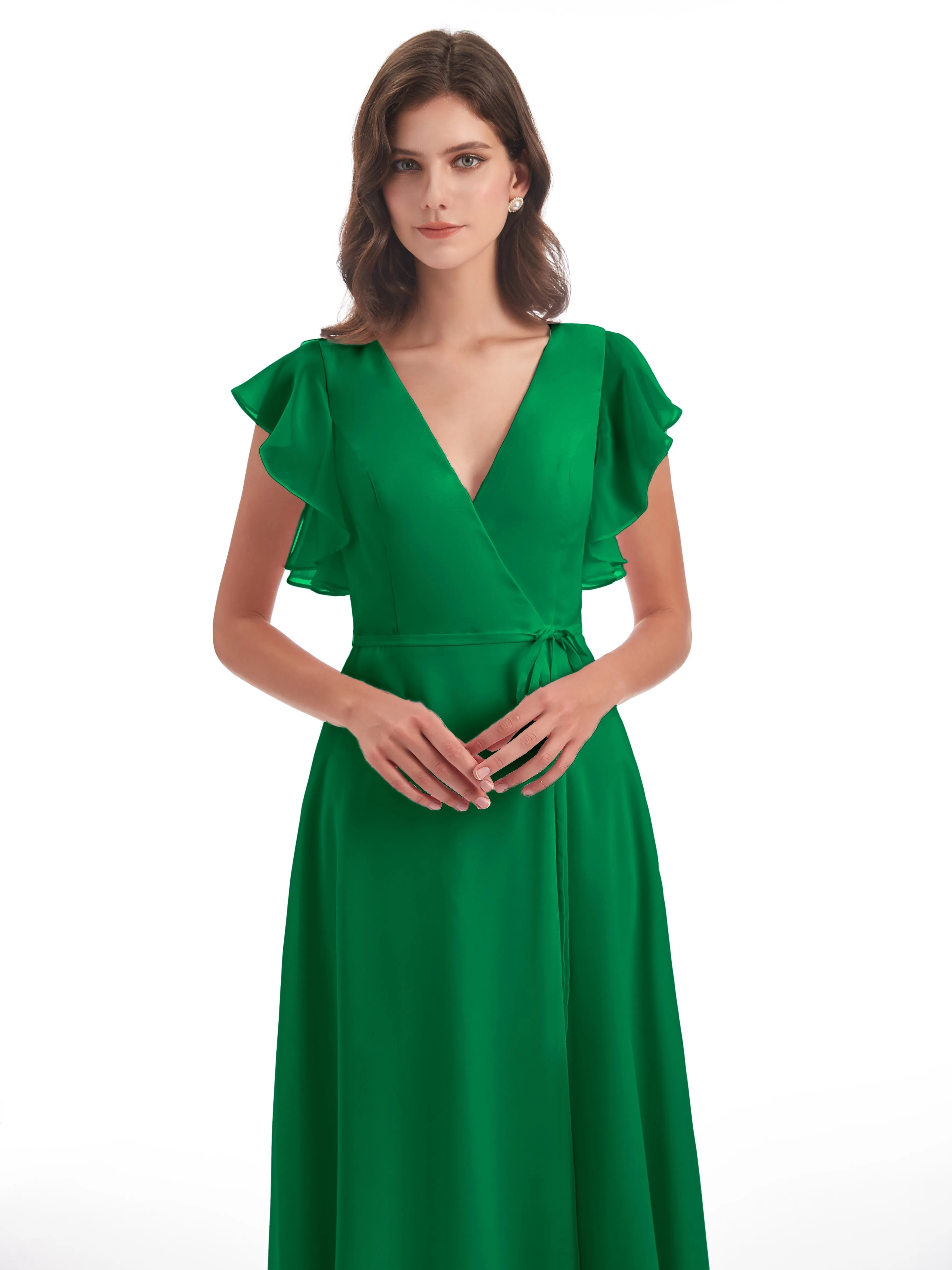 Emerald Bridesmaid Dresses Uk Hope Charming V Neck Long Chiffon Bridesmaid Dresses