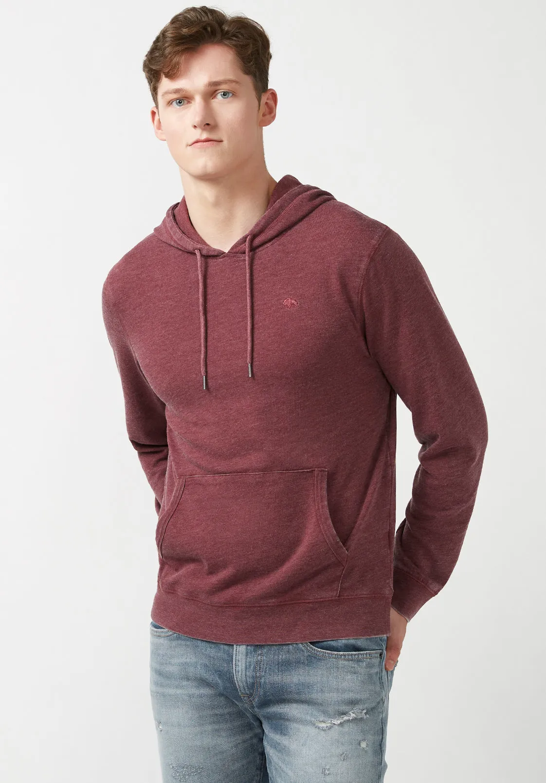 Farman Men’s Hoodie Sweatshirt in Dark Red - BM24171