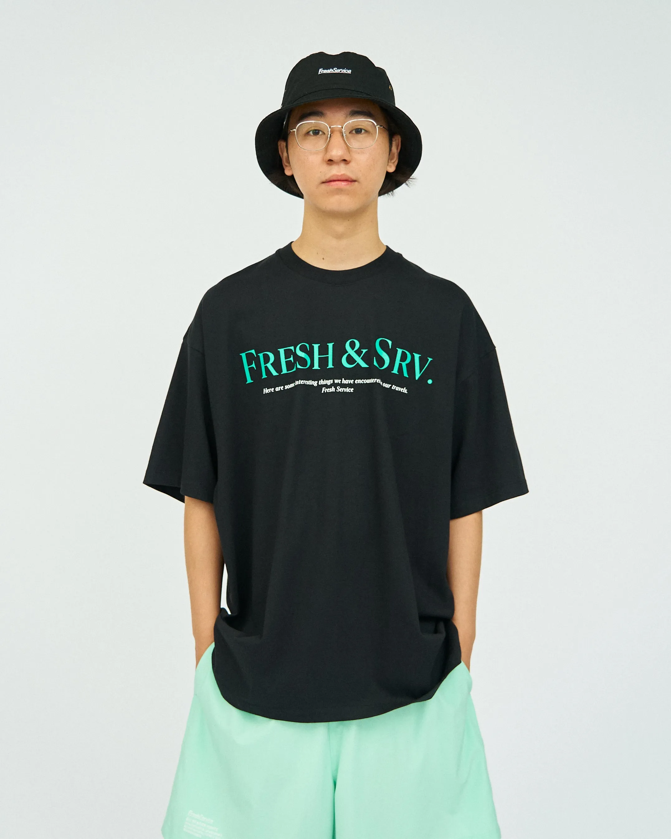 Fresh Service / Corporate Printed S/S Tee "FRESH&SRV." - Black