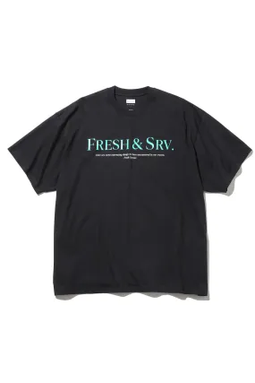 Fresh Service / Corporate Printed S/S Tee "FRESH&SRV." - Black