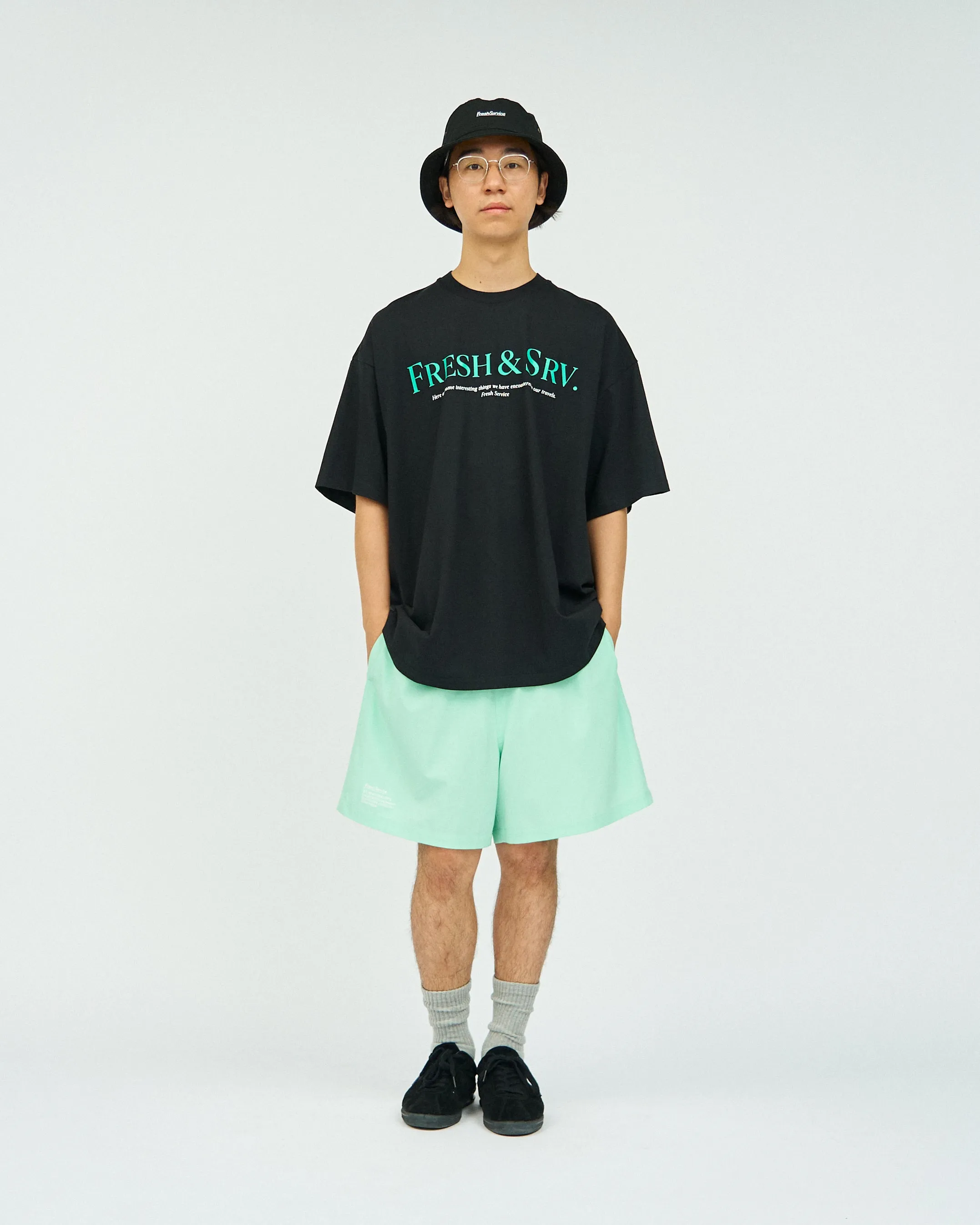 Fresh Service / Corporate Printed S/S Tee "FRESH&SRV." - Black