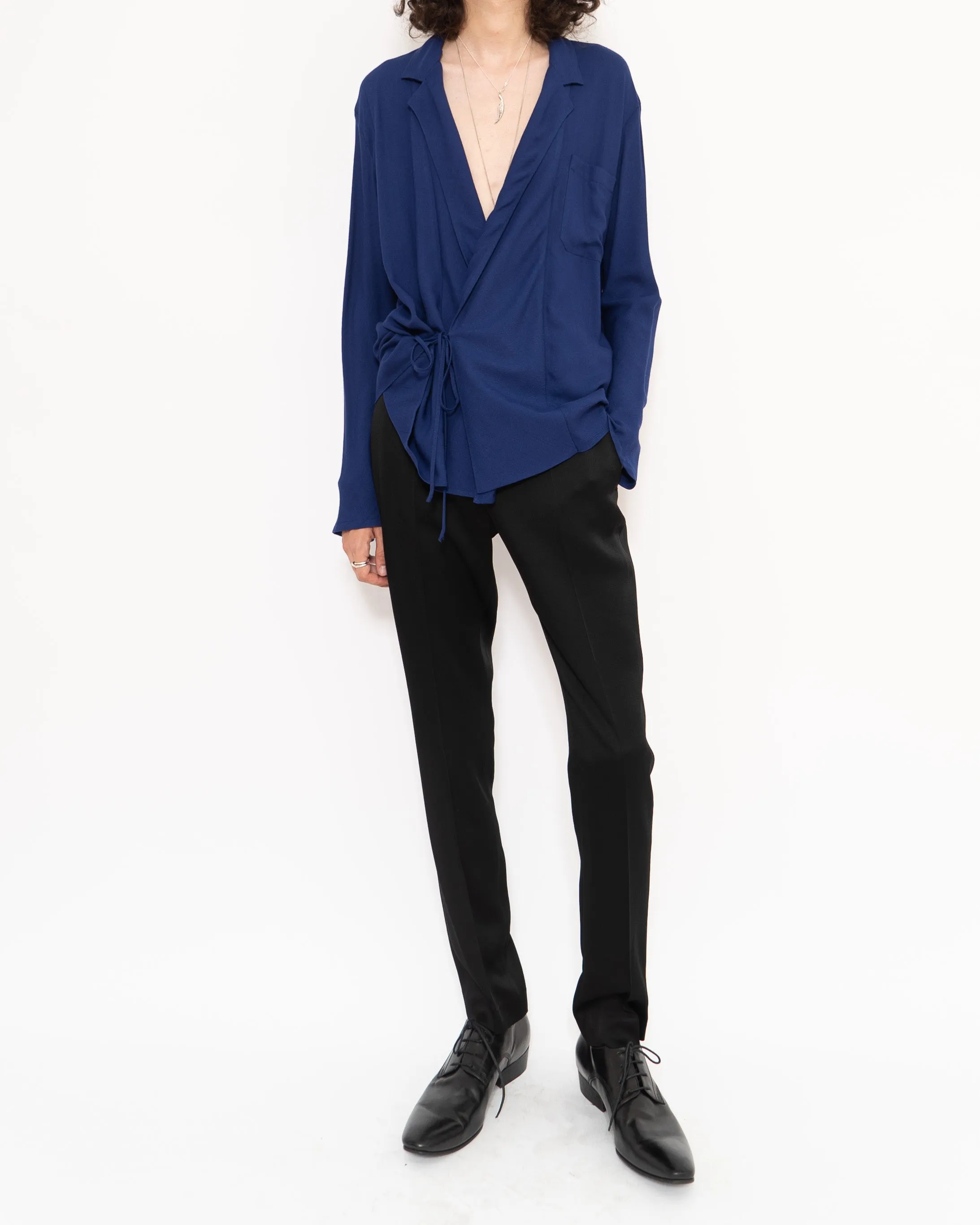 FW19 Mayer Blue Drape Shirt Sample