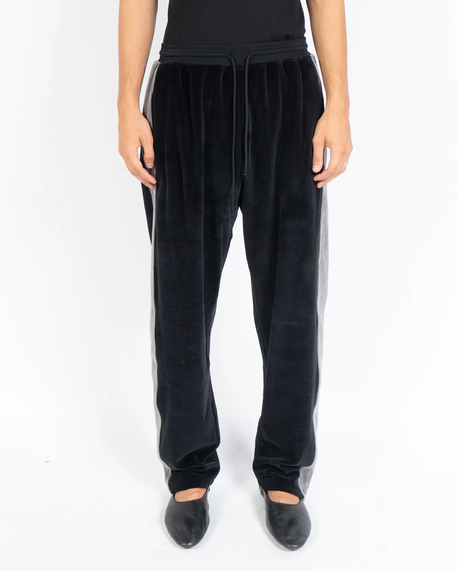 FW19 Side-Striped Relaxed Velvet Sweatpants