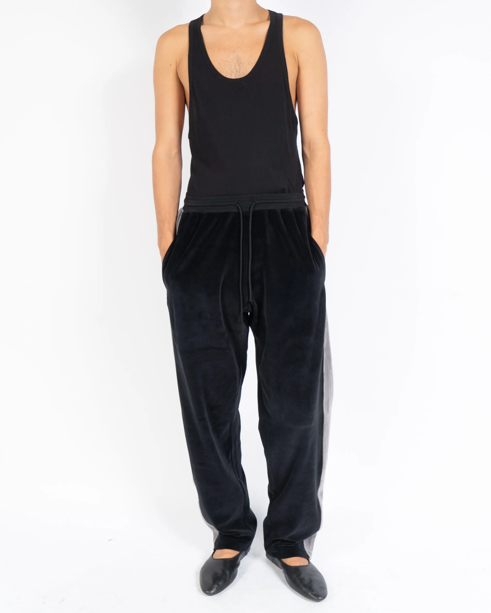 FW19 Side-Striped Relaxed Velvet Sweatpants