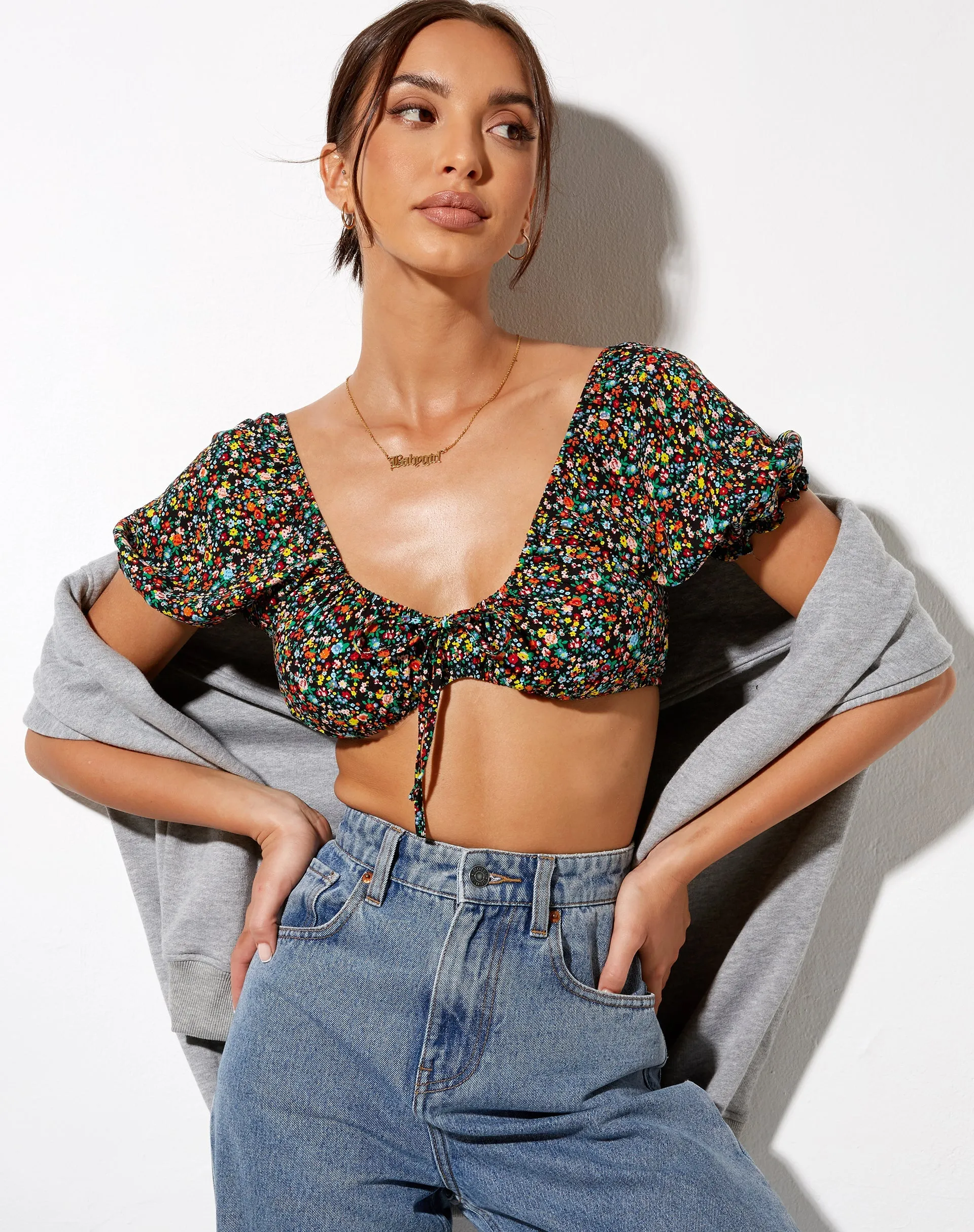 Haenji Crop Top in Kenny Floral