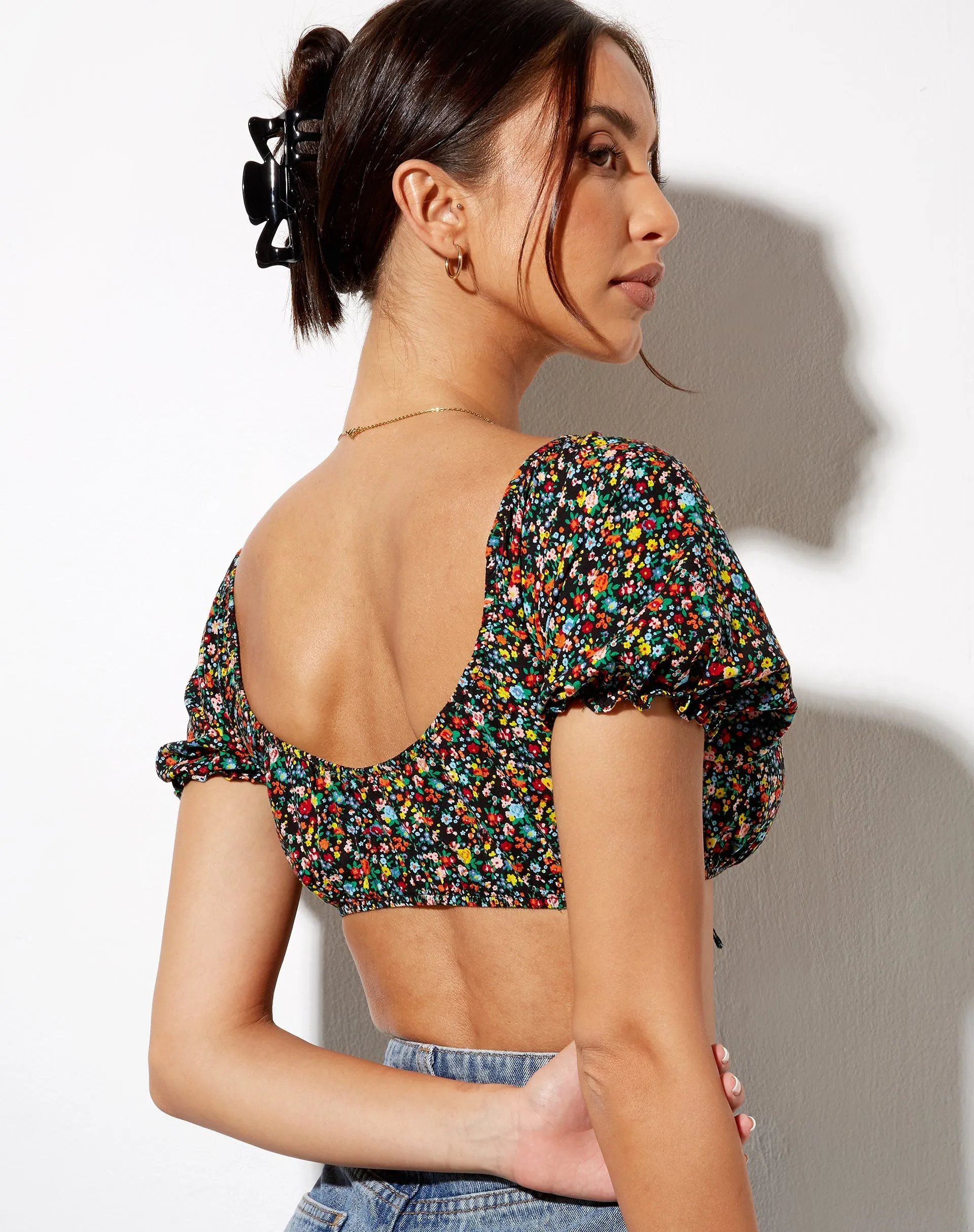 Haenji Crop Top in Kenny Floral