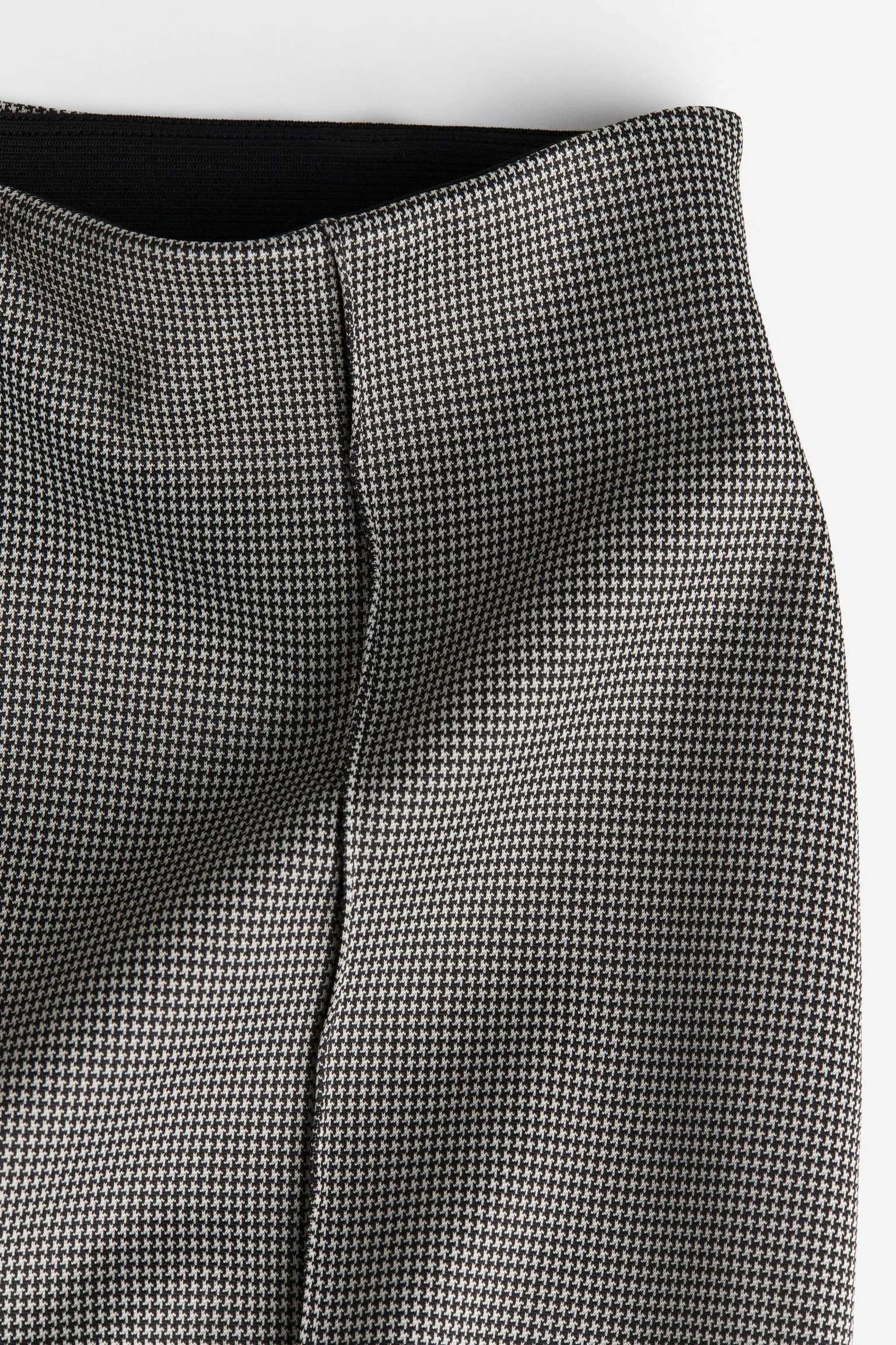 H&M Jersey Dress Houndstooth-Patterned Pants, black