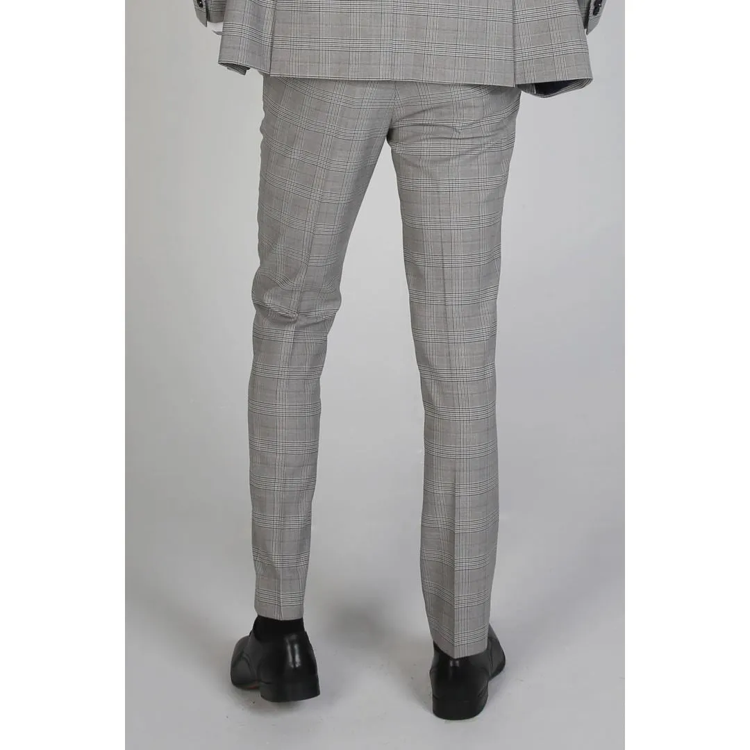 Hugo - Men's Check Grey Trouser