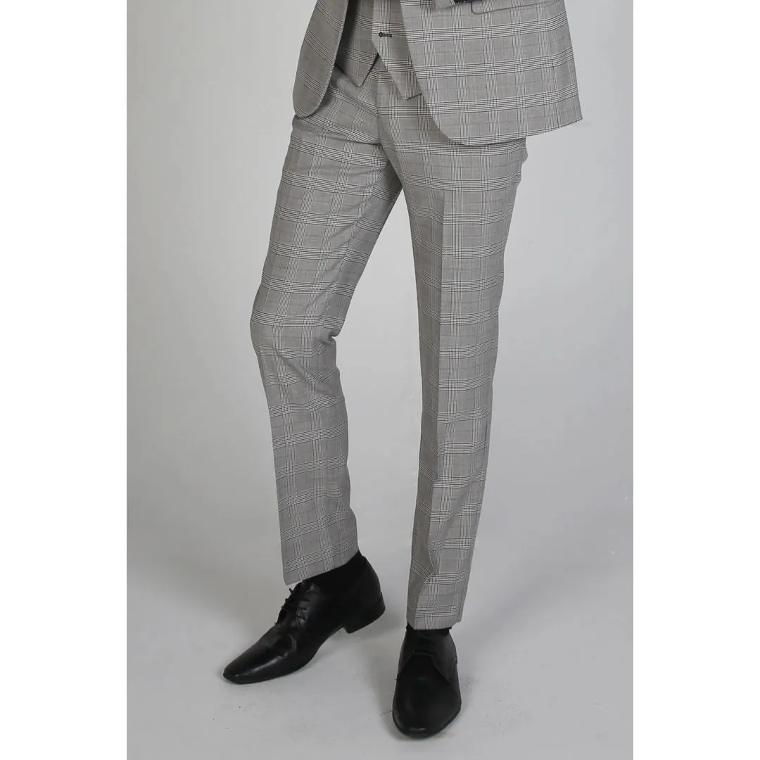 Hugo - Men's Check Grey Trouser