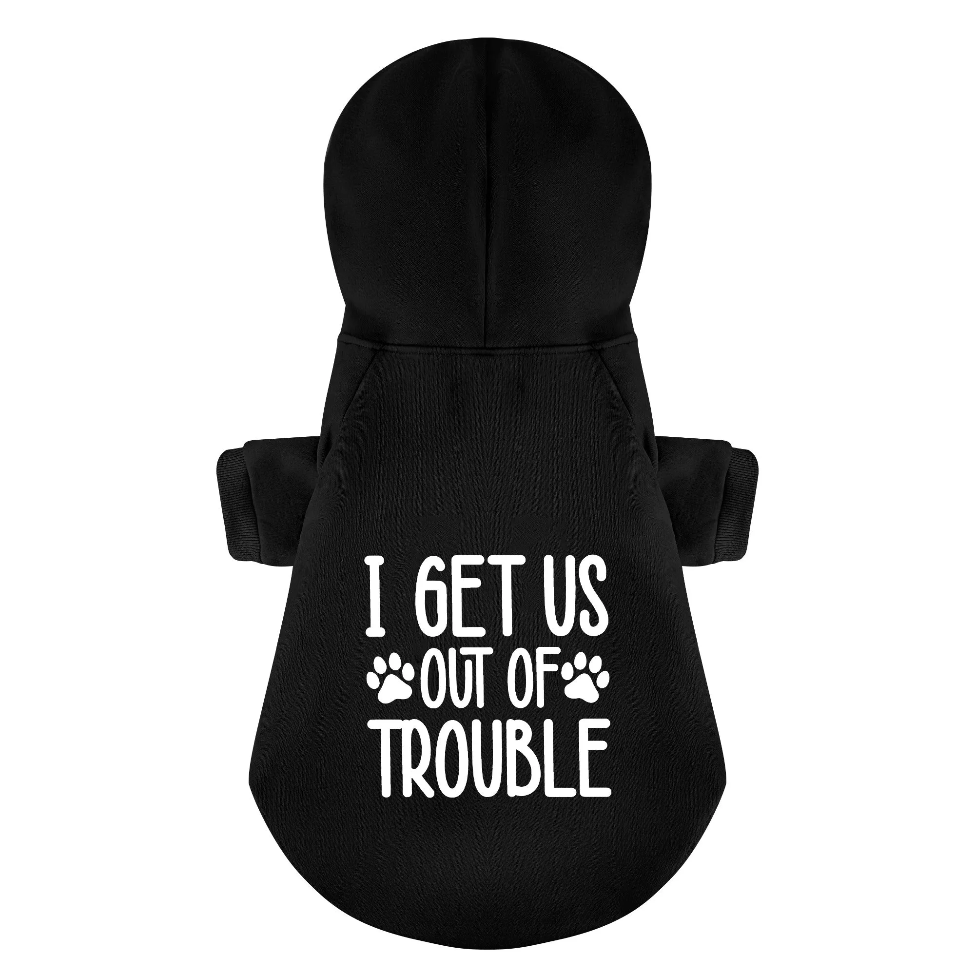 I get us into trouble and I get us out of trouble - Matching French Bulldog Hoodies – Stylish, Cozy & Personalized!