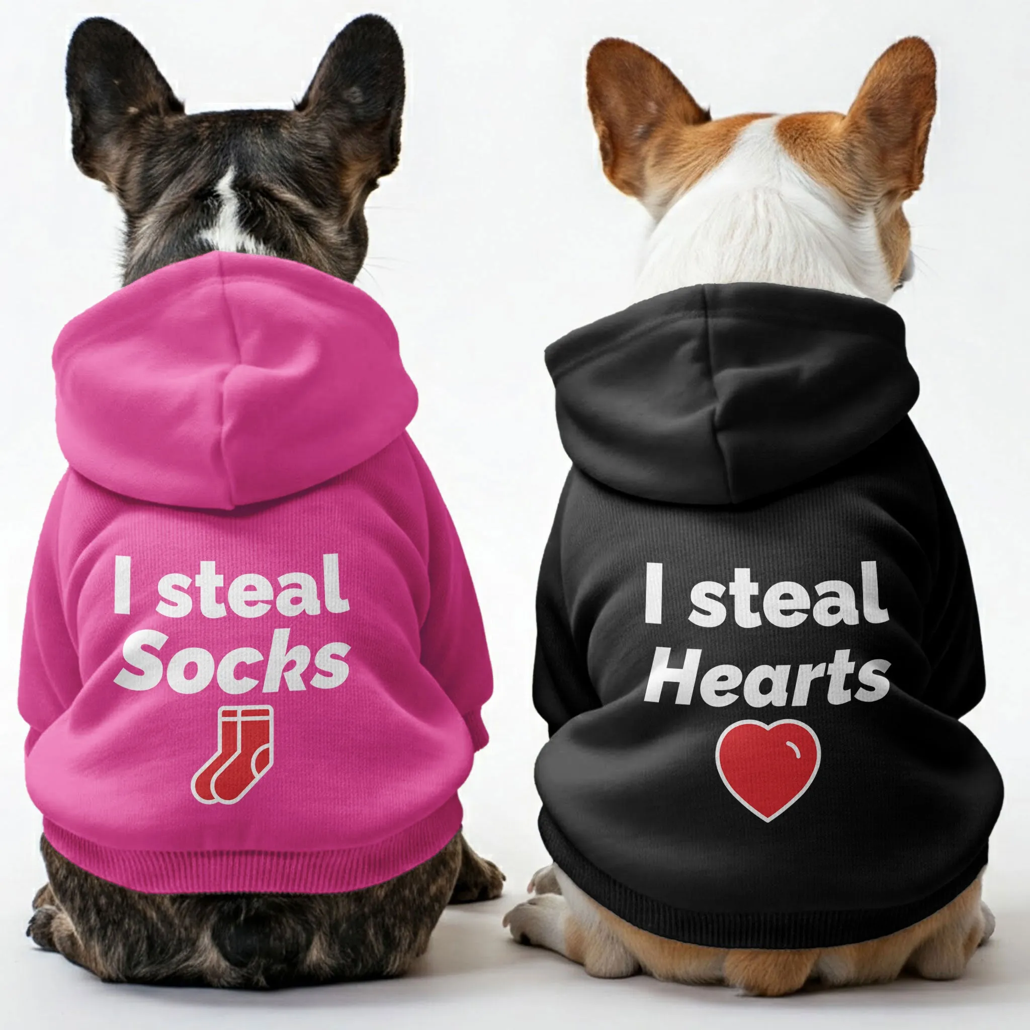 I steal hearts and I steal socks - Matching French Bulldog Hoodies – Stylish, Cozy & Personalized!