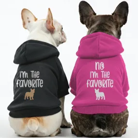 I’m the favorite  and No, I’m the favorite  - Matching French Bulldog Hoodies – Stylish, Cozy & Personalized!