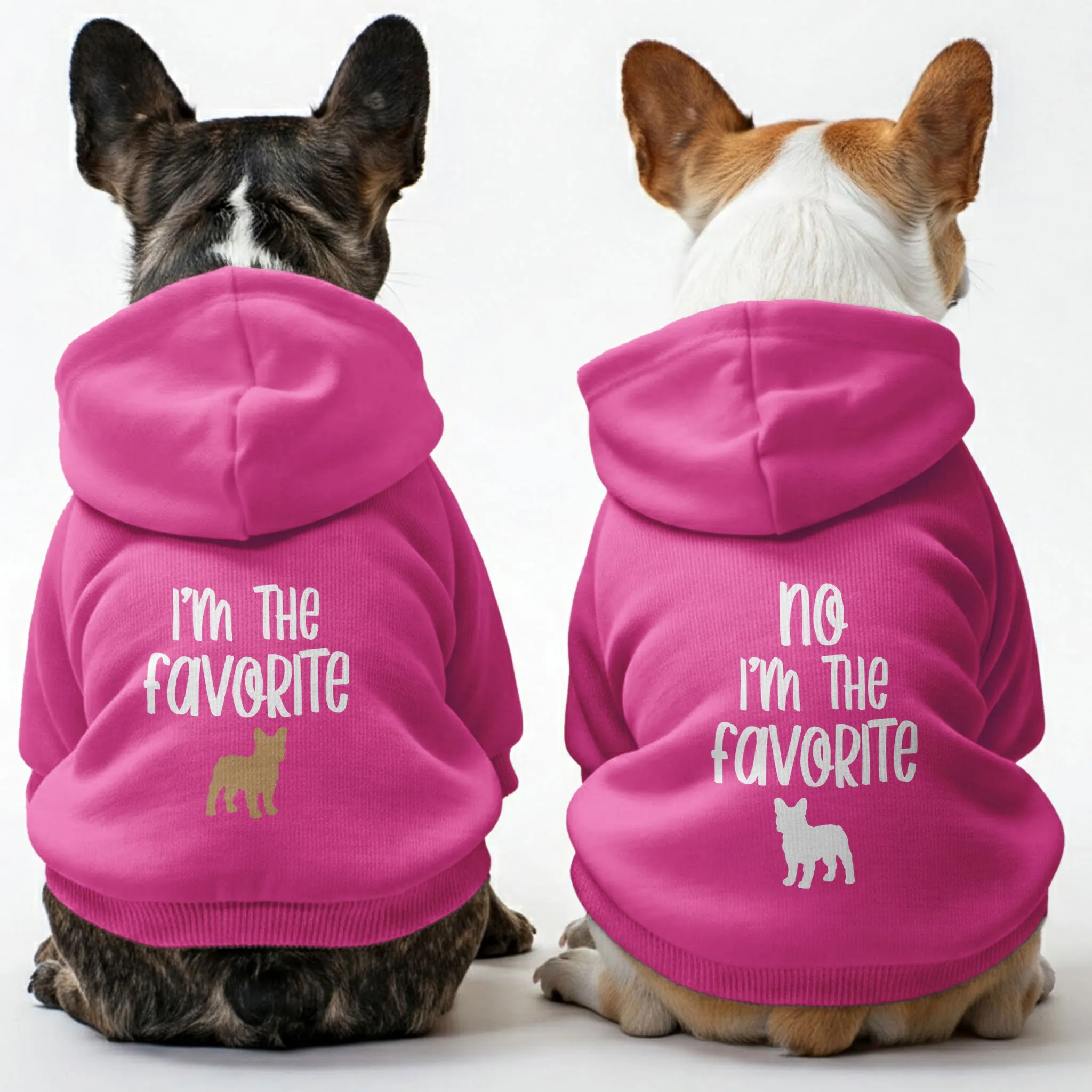 I’m the favorite  and No, I’m the favorite  - Matching French Bulldog Hoodies – Stylish, Cozy & Personalized!