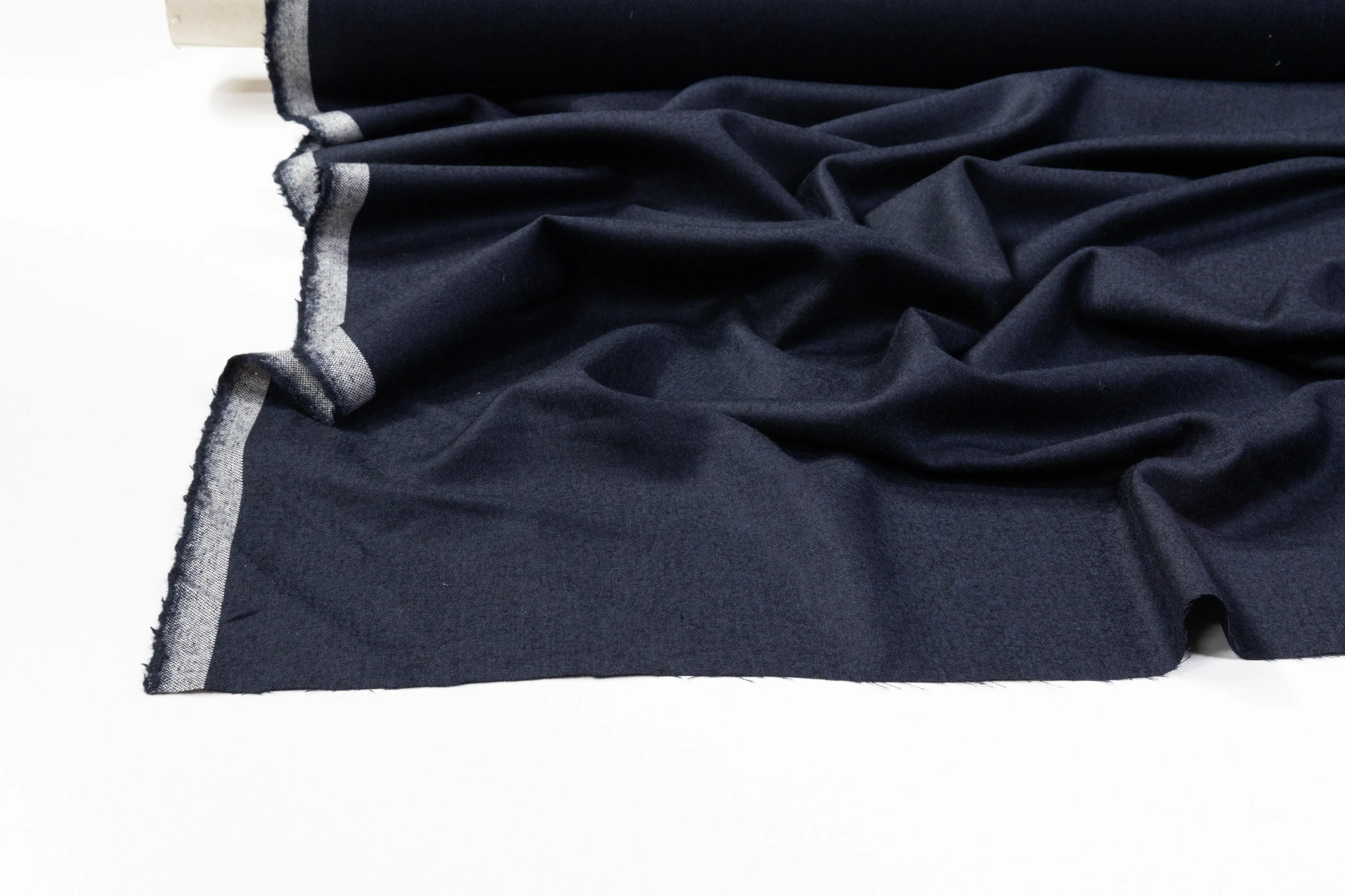 Italian Wool Flannel - Navy Blue