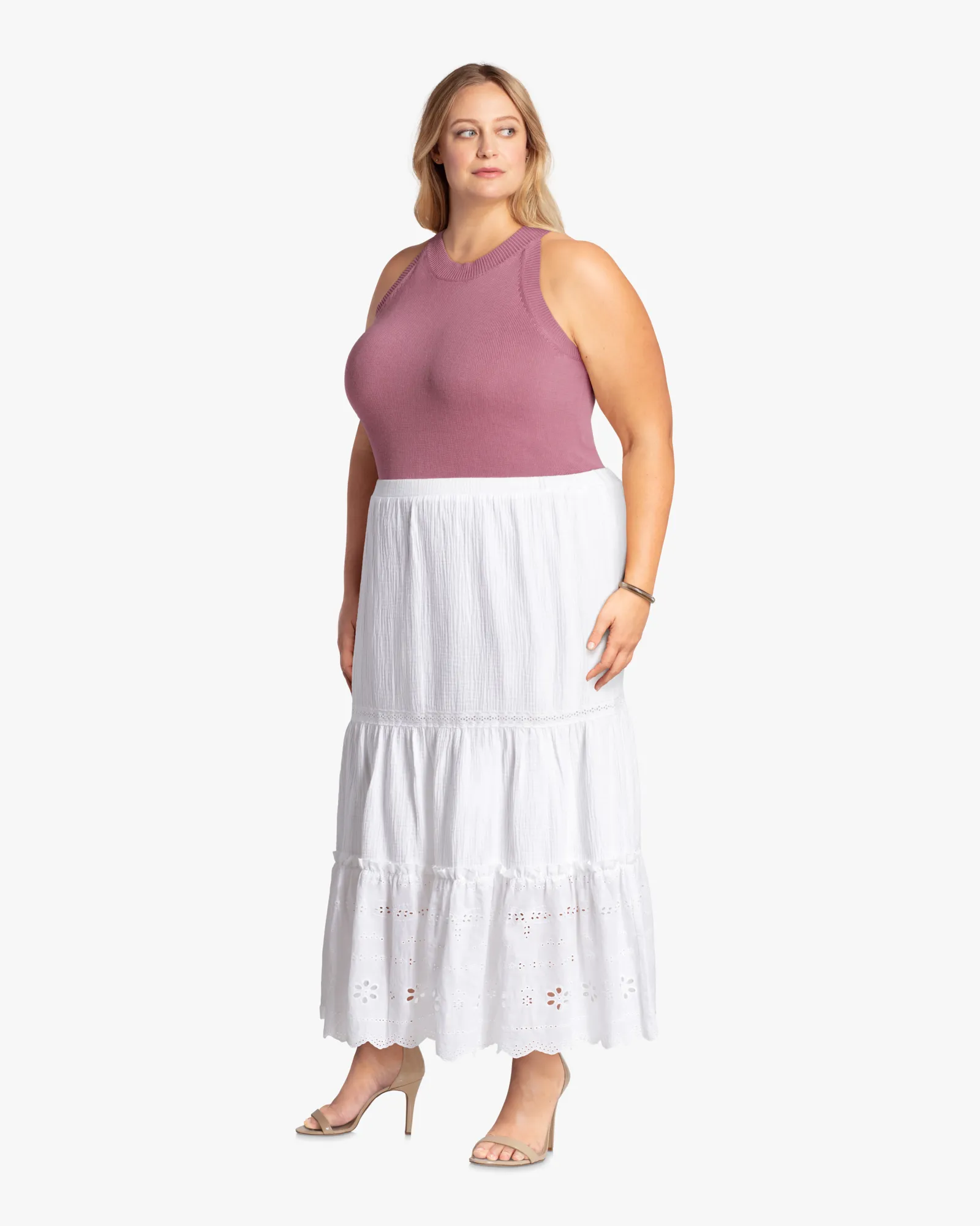 Jenna Cotton Maxi Skirt | White