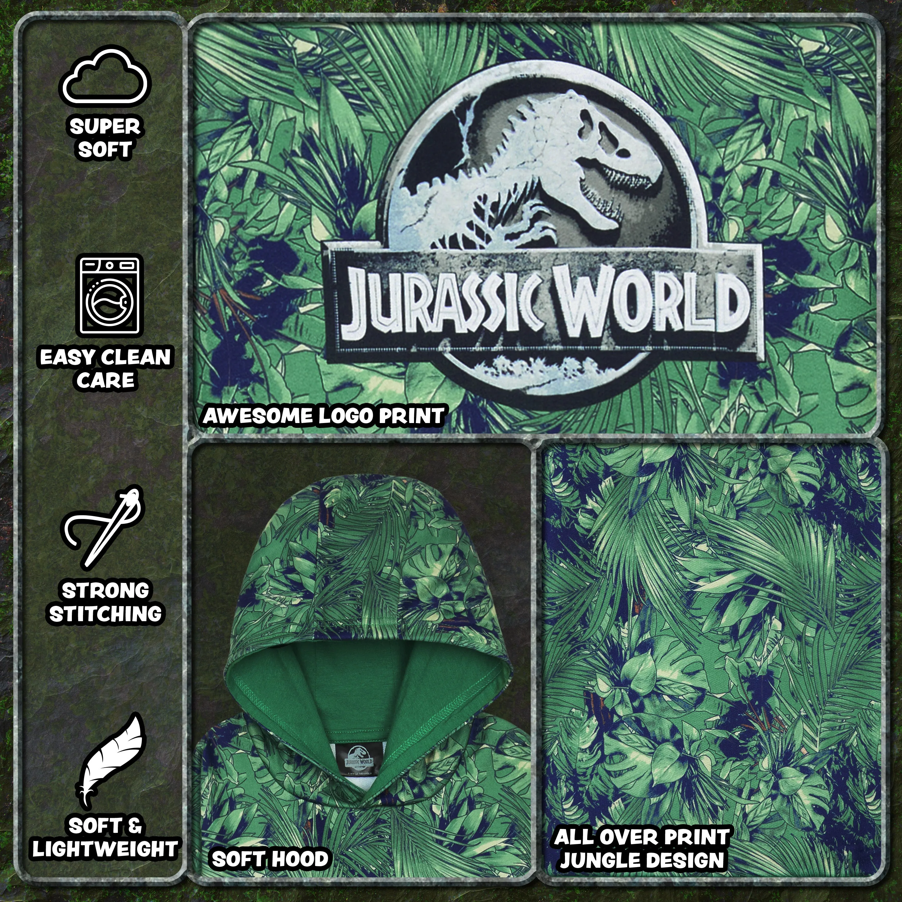 Jurassic World Boys Hoodies Dinosaur Hoodie Kids Teens