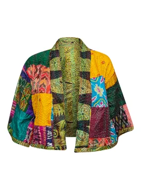 kantha vintage silk bolero inaya