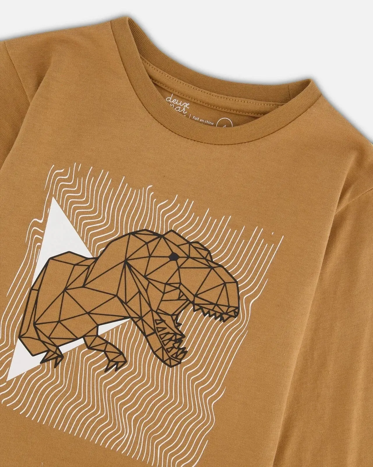 Long-Sleeve T-Shirt With Print Caramel