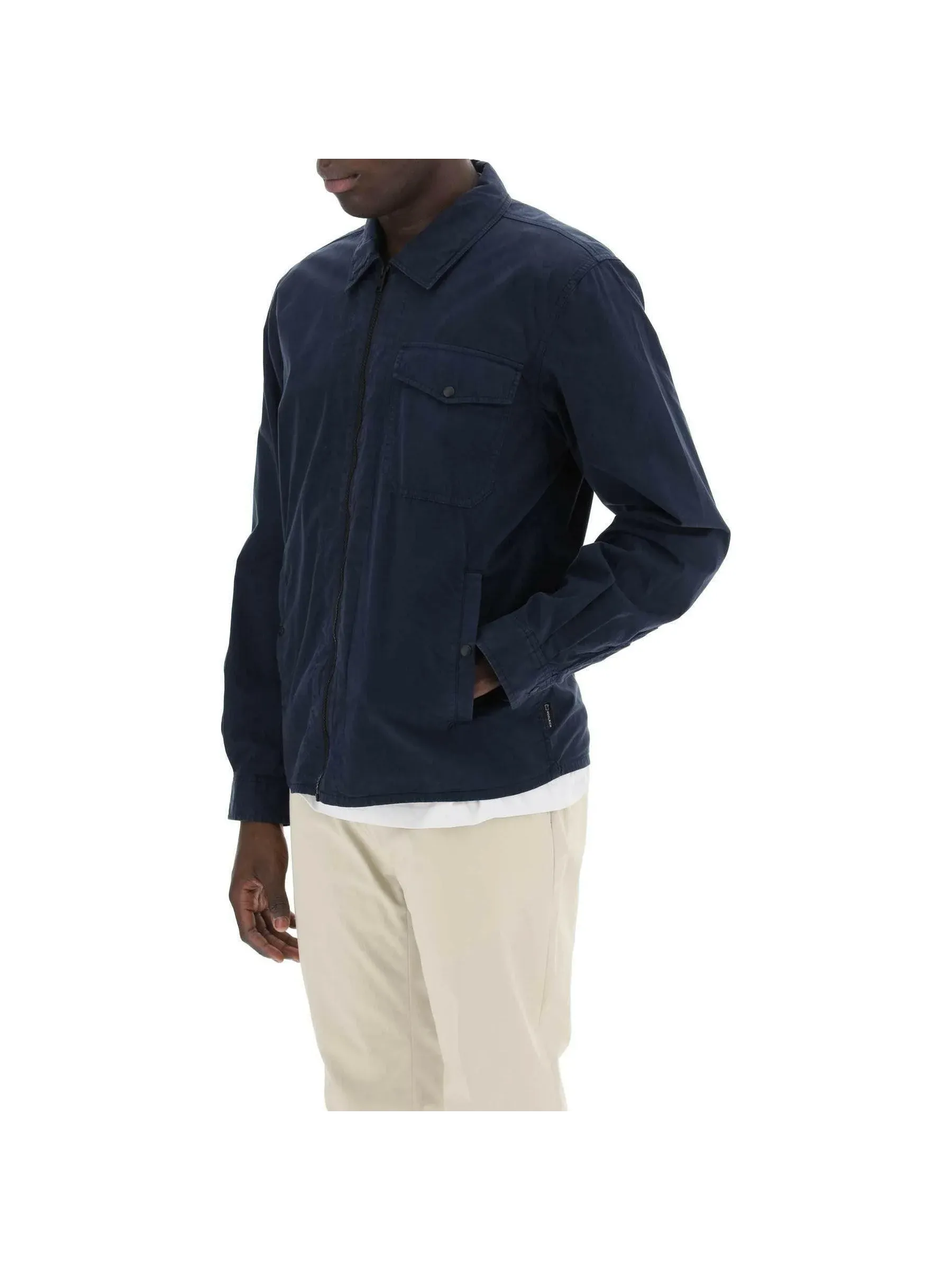 Melton Garment-Dyed Cotton Overshirt