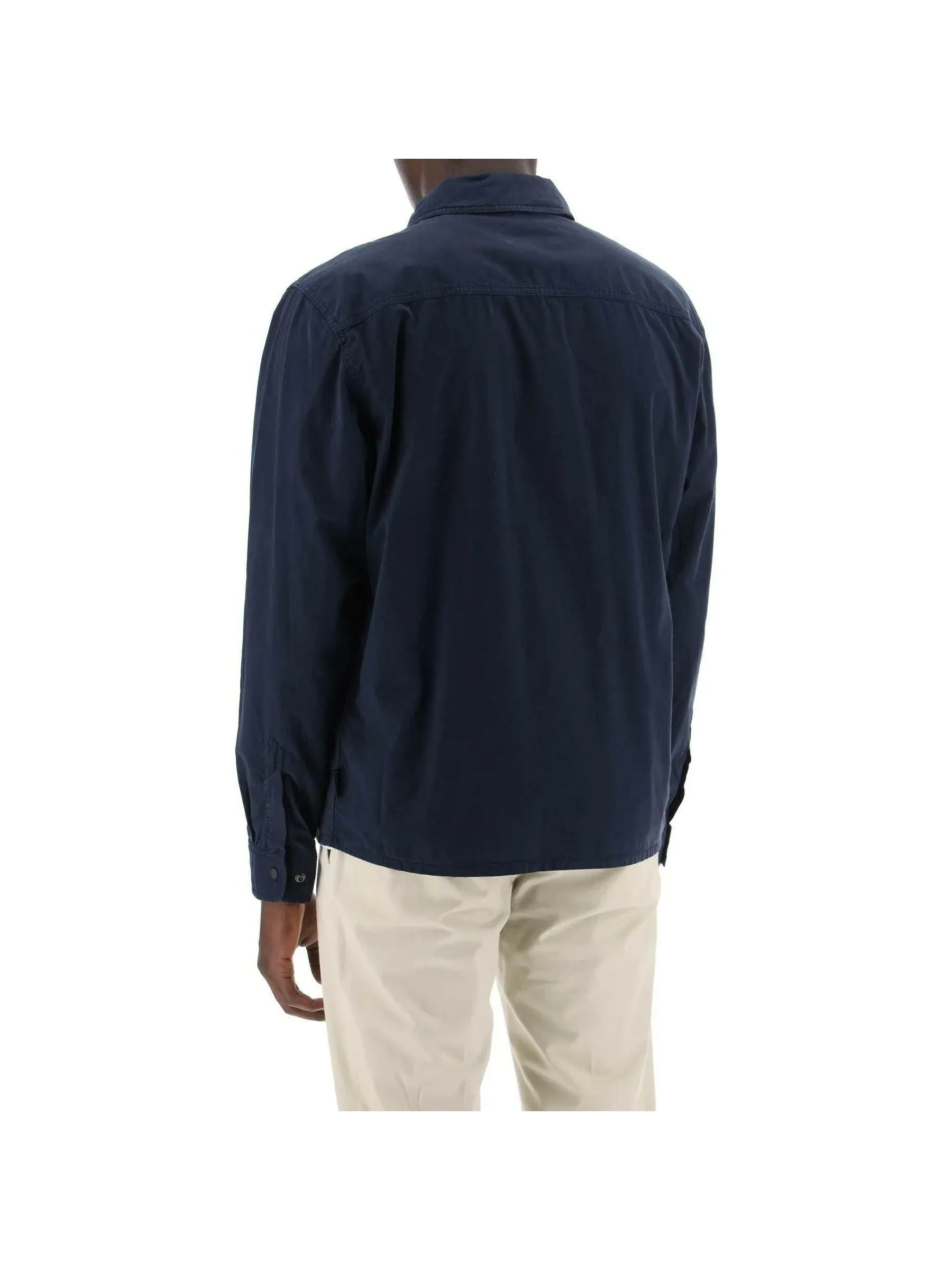 Melton Garment-Dyed Cotton Overshirt