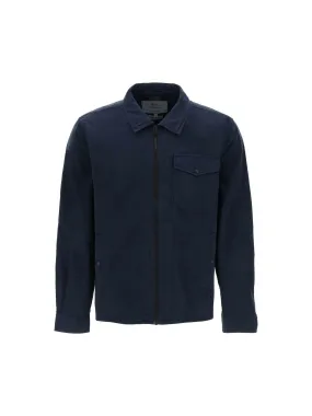 Melton Garment-Dyed Cotton Overshirt