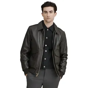 Men Faux Leather Full Sleeves Biker Jacket  Size 75X52 CM Color