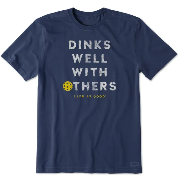 Men's Dinks Well With Others Pickleball Short-Sleeve Tee - Darkest Blue