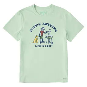 Men's Flippin'Awesome Short-Sleeve Crusher Tee - Sage Green