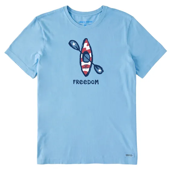 Men's Freedom Kayak Short-Sleeve Crusher Tee - Cool Blue