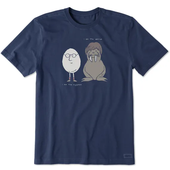 Men's Quirky I Am The Eggman Short-Sleeve Tee - Darkest Blue