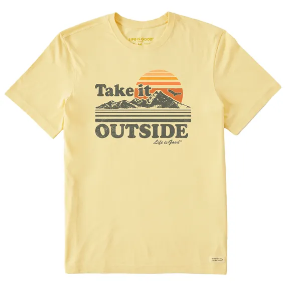 Men's Take It Outside Retro Short-Sleeve Tee - Sandy Yellow